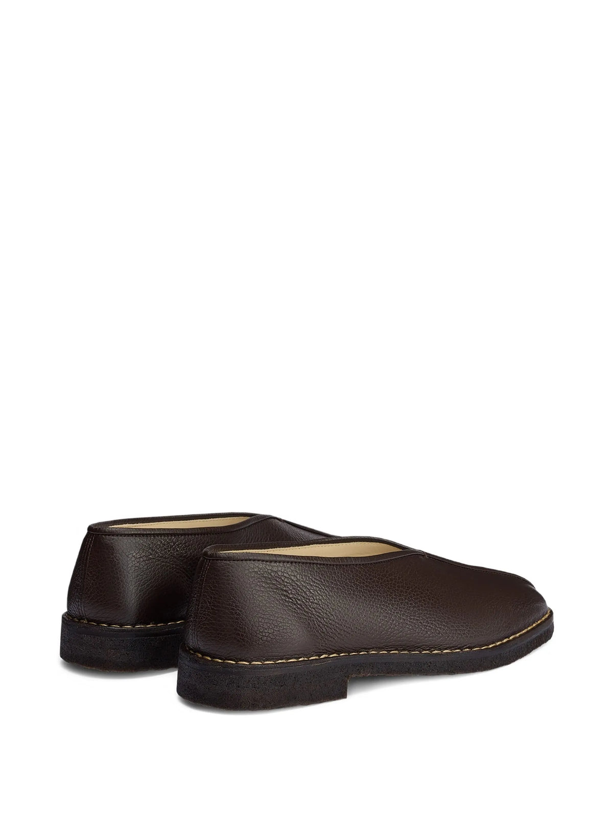 piped square-toe loafers