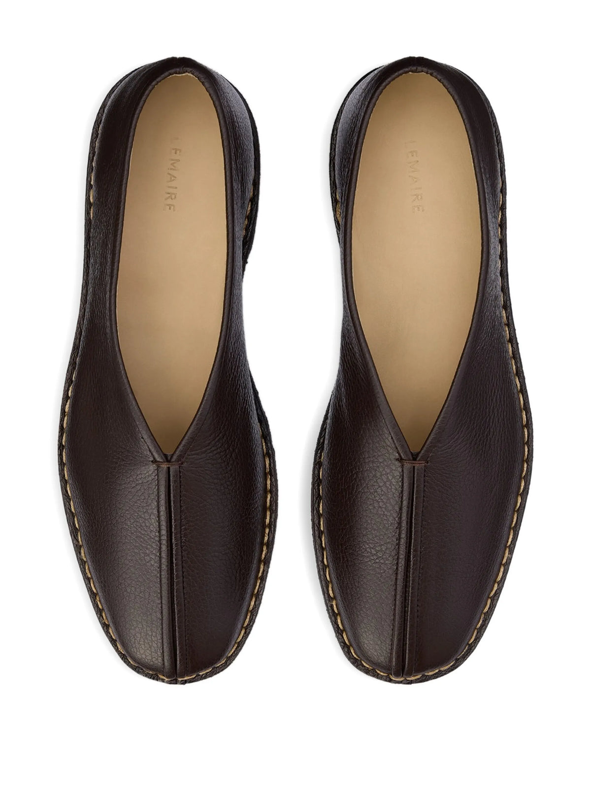 piped square-toe loafers