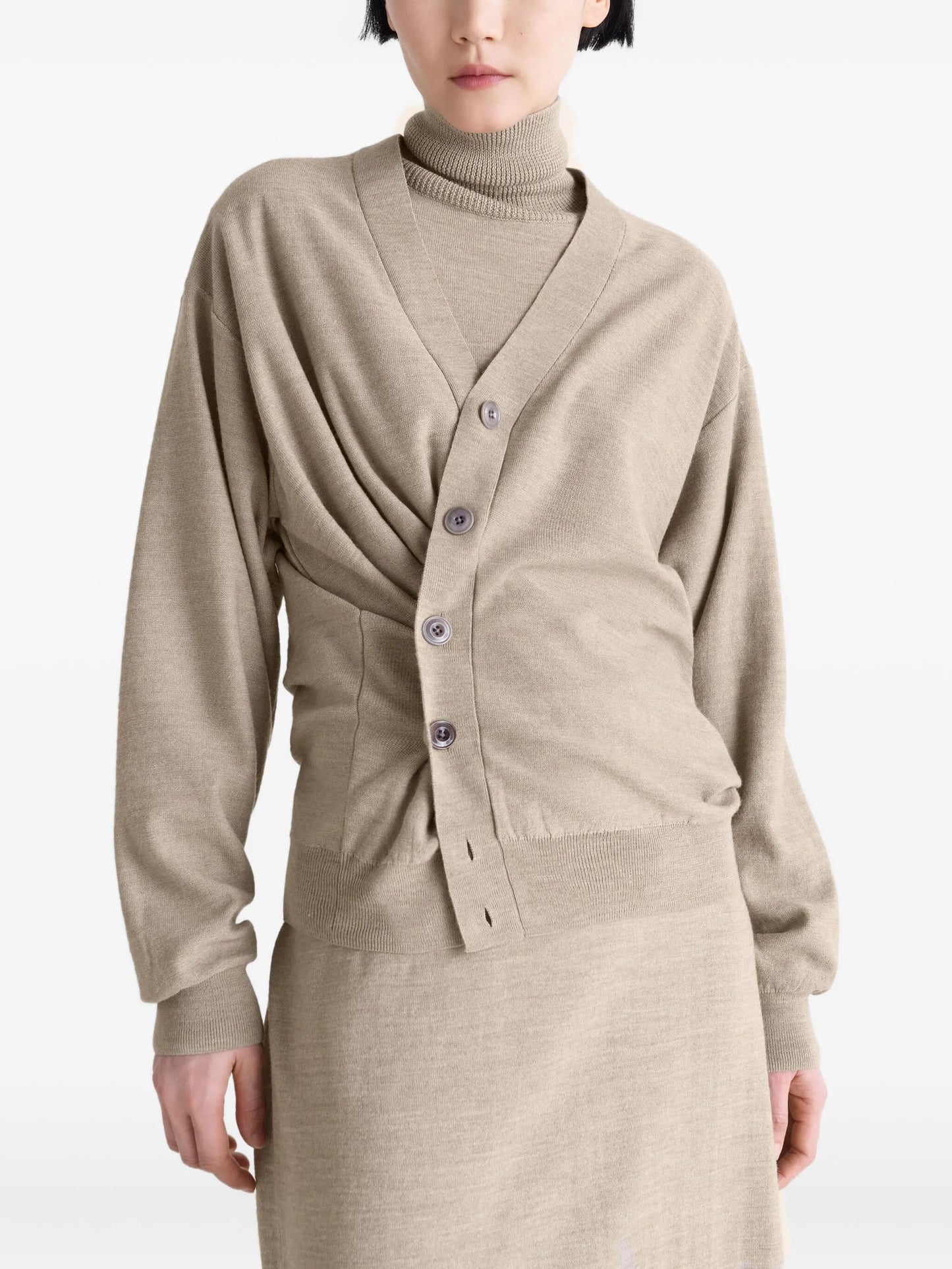 twisted button cardigan