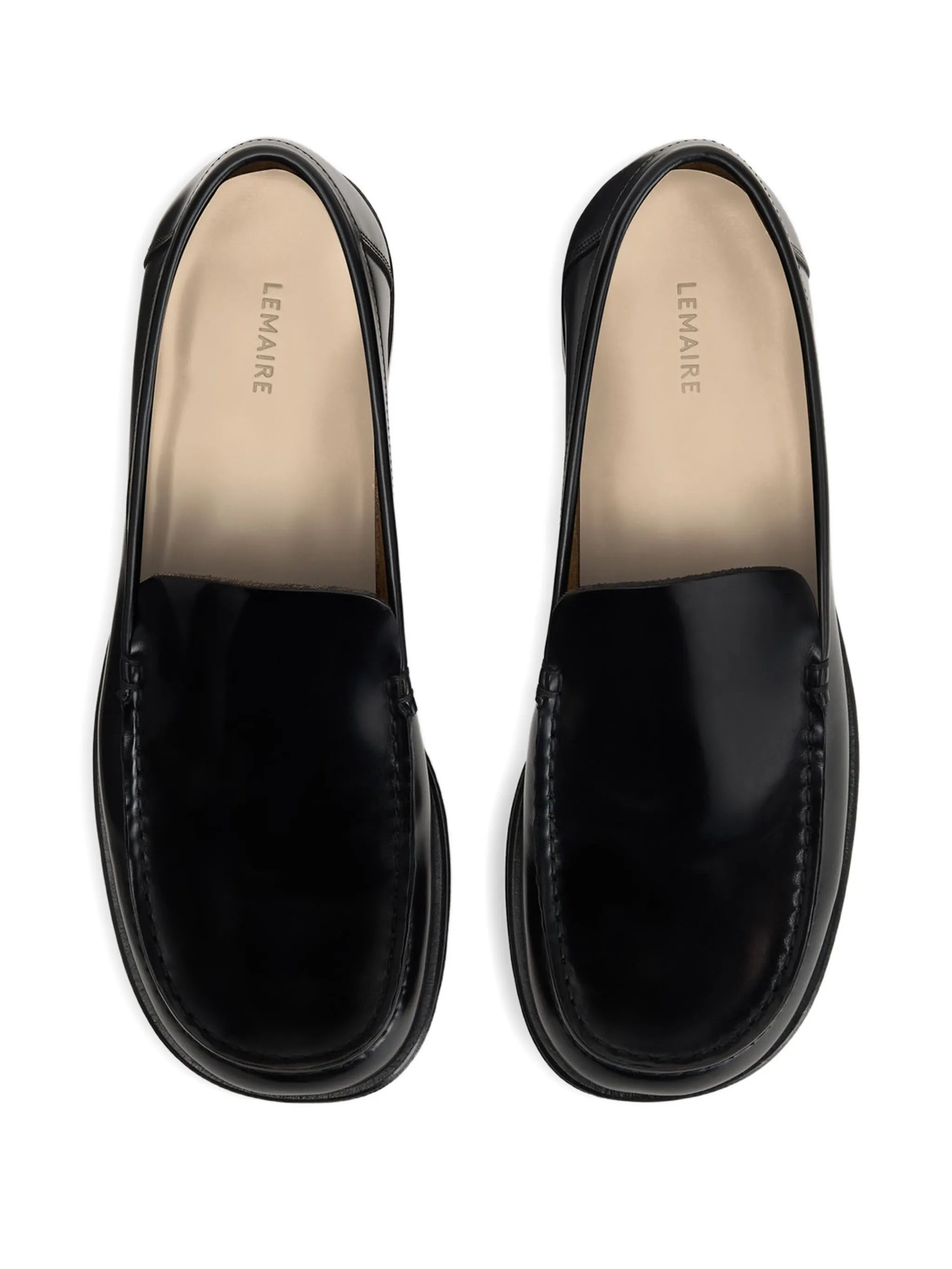 square-toe loafers