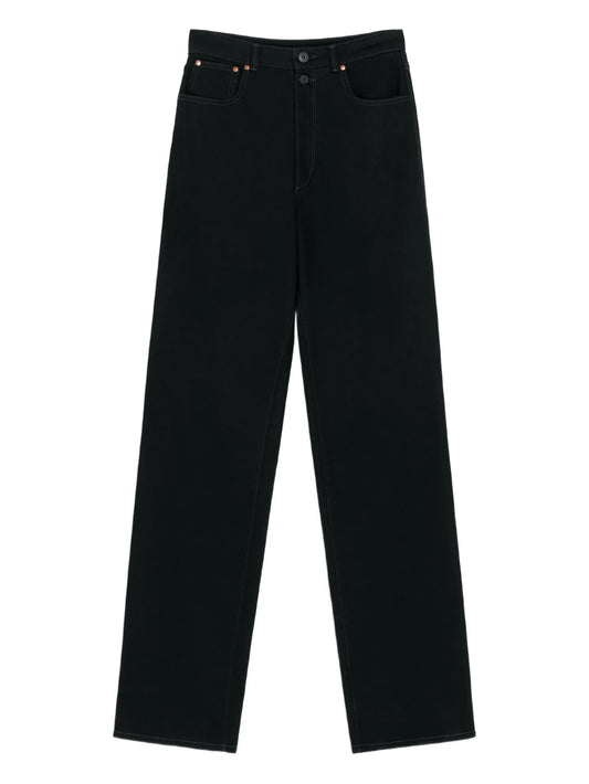 high-waisted trousers