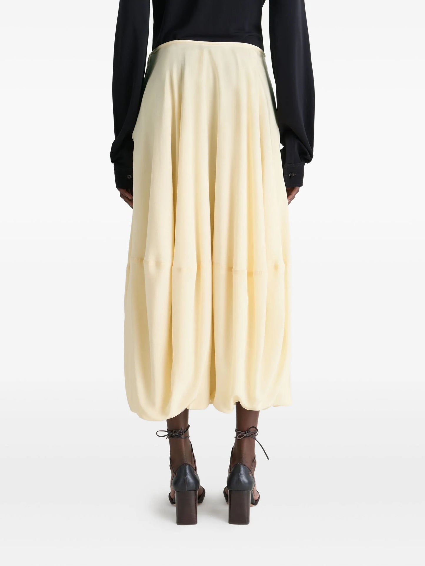 balloon midi skirt