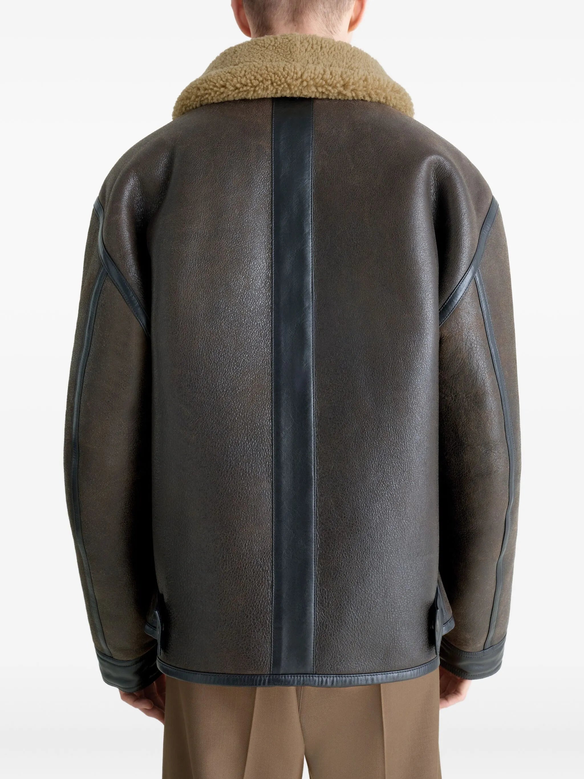shearling-trim jacket