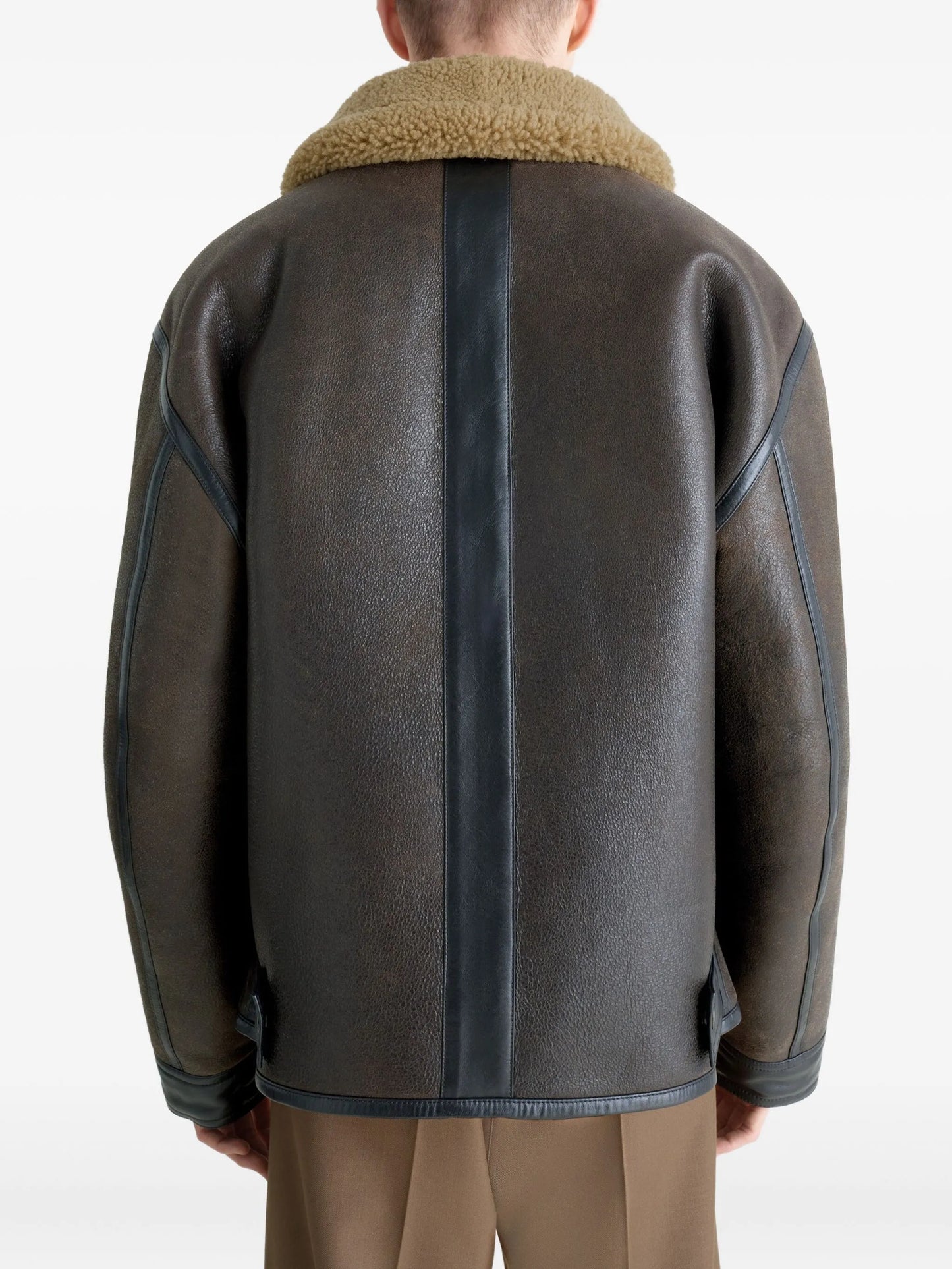 shearling-trim jacket