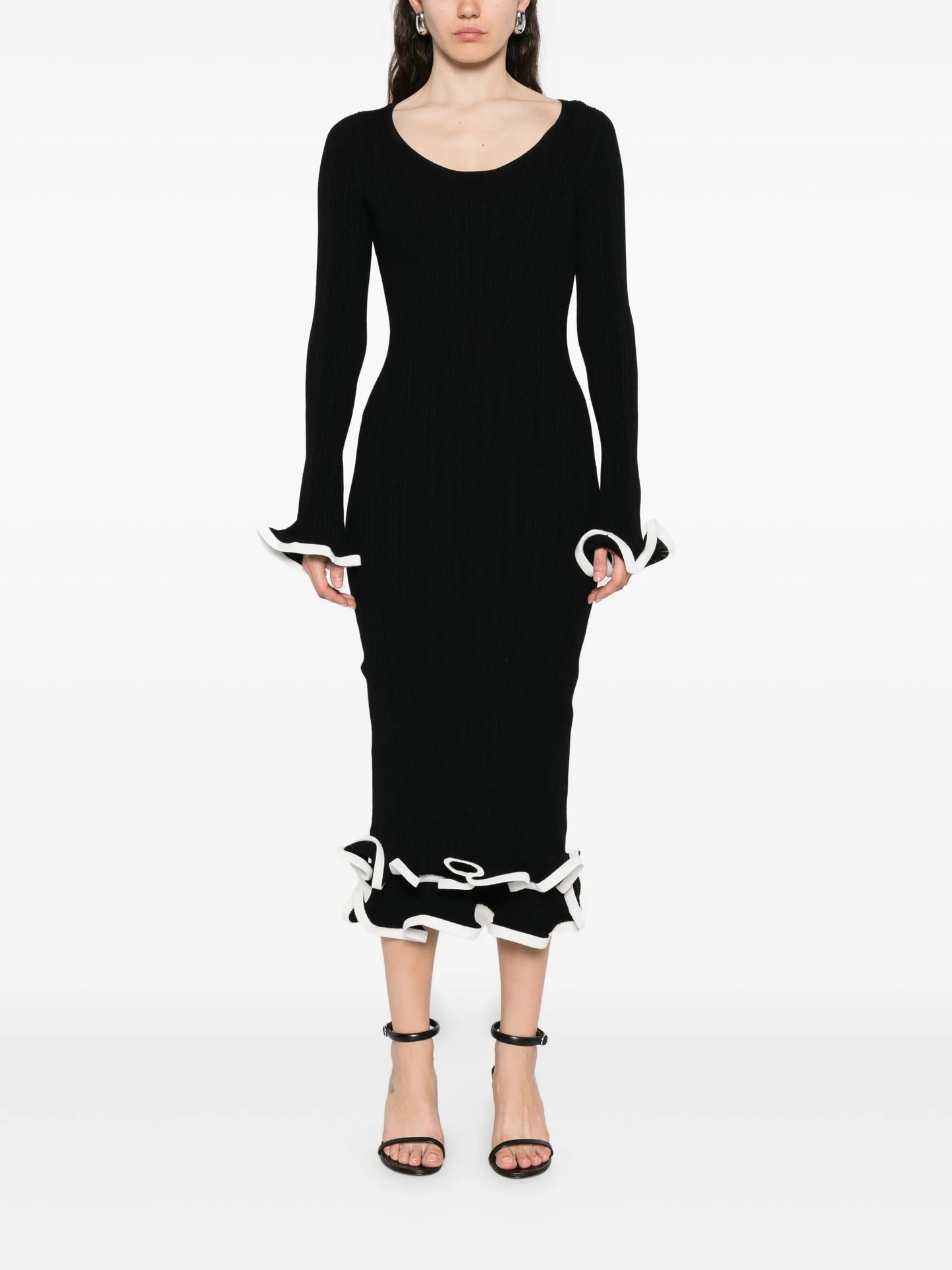 Solani ruffled midi dress