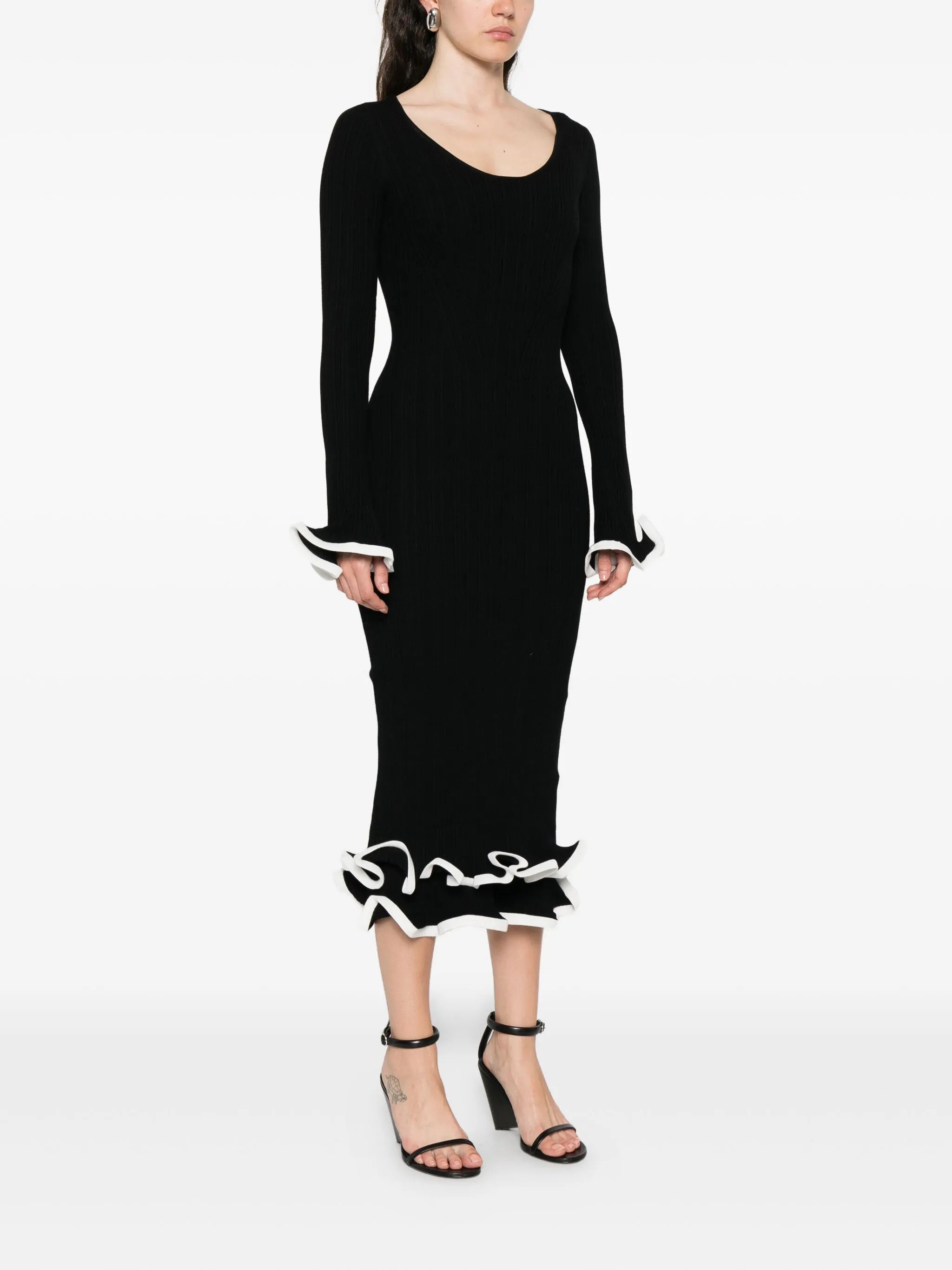 Solani ruffled midi dress