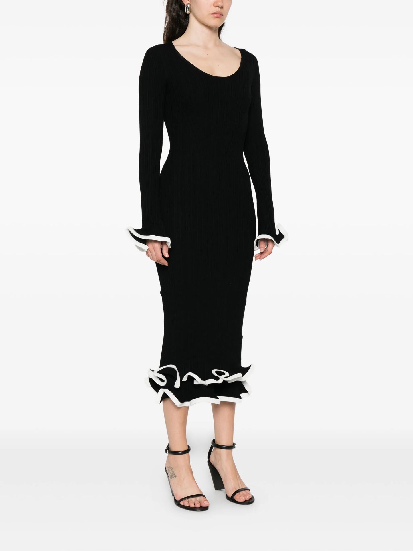 Solani ruffled midi dress