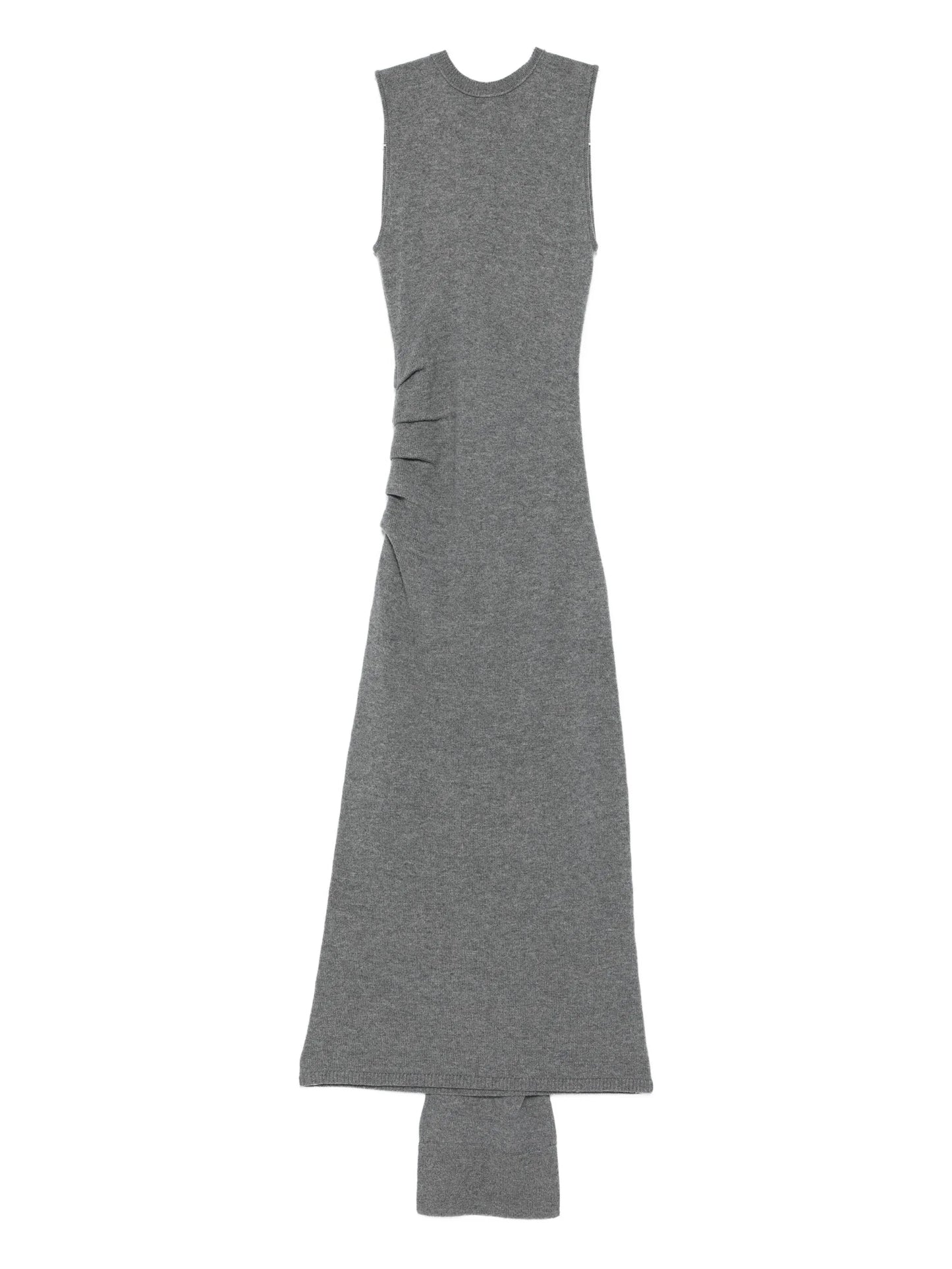 scarf-detail sleeveless maxi dress