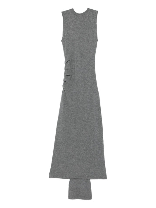 scarf-detail sleeveless maxi dress