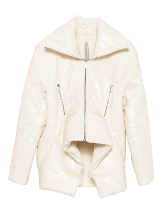 sequin-embellished bomber jacket