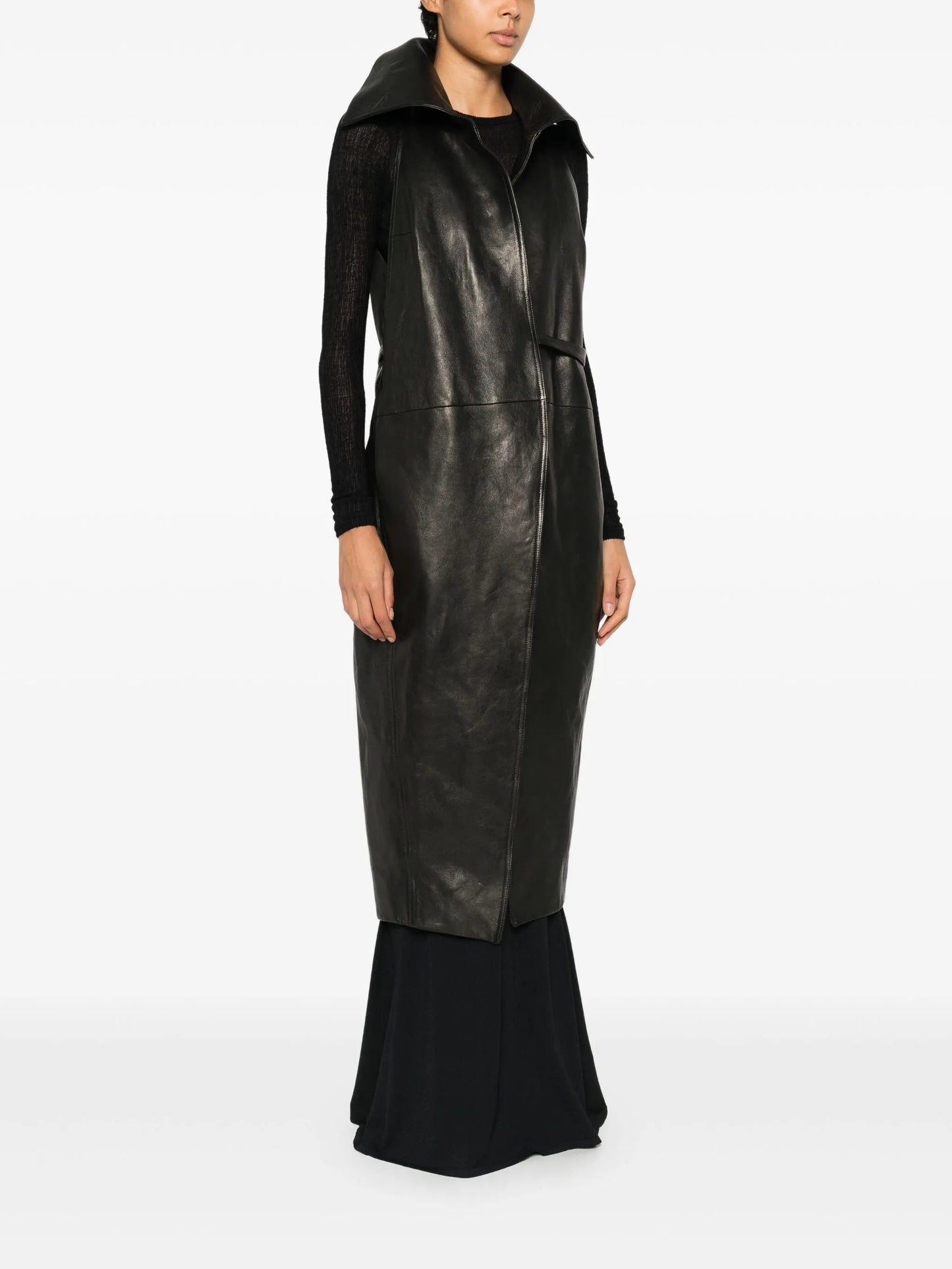 dracucollar leather coat