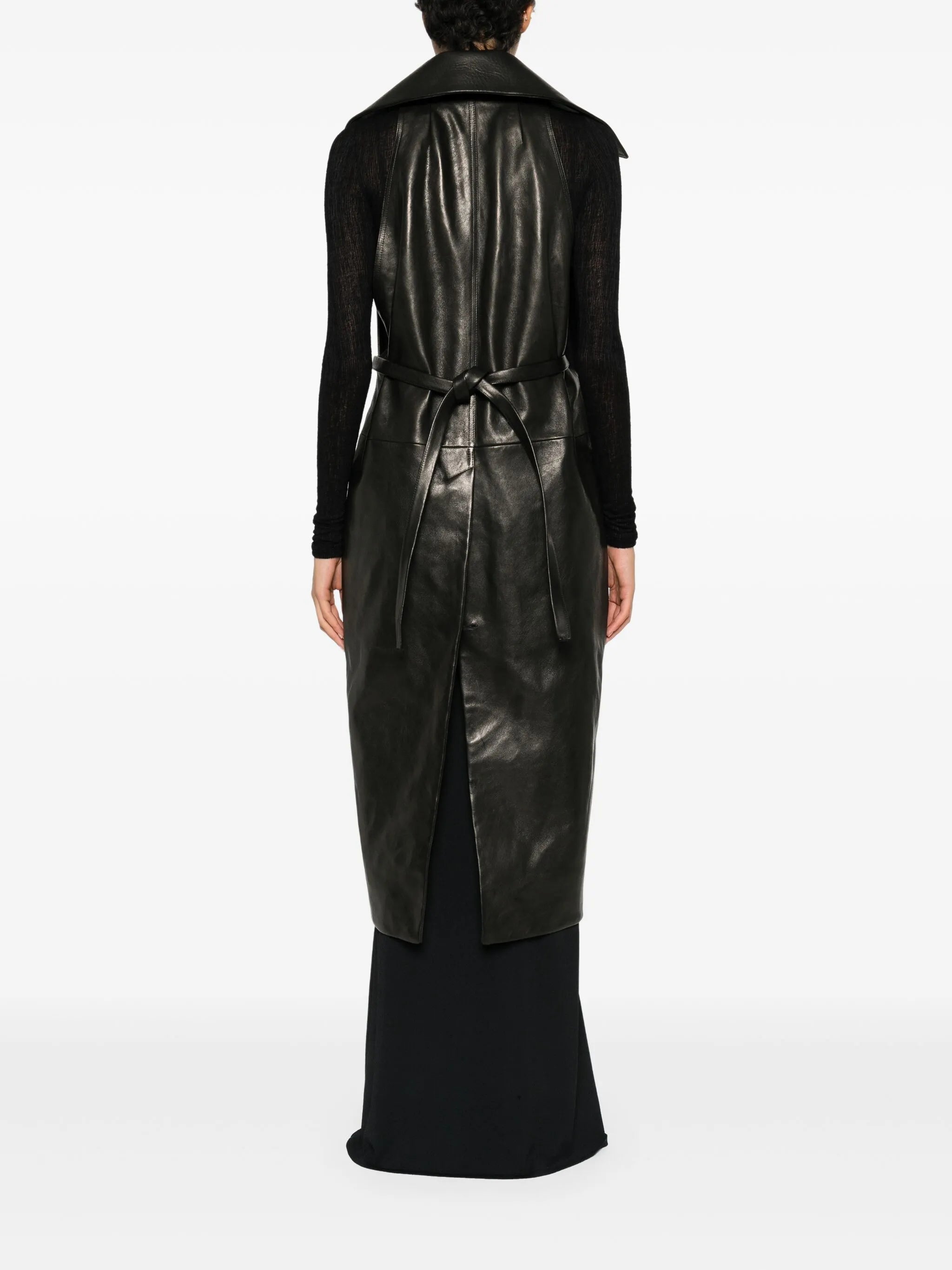 dracucollar leather coat