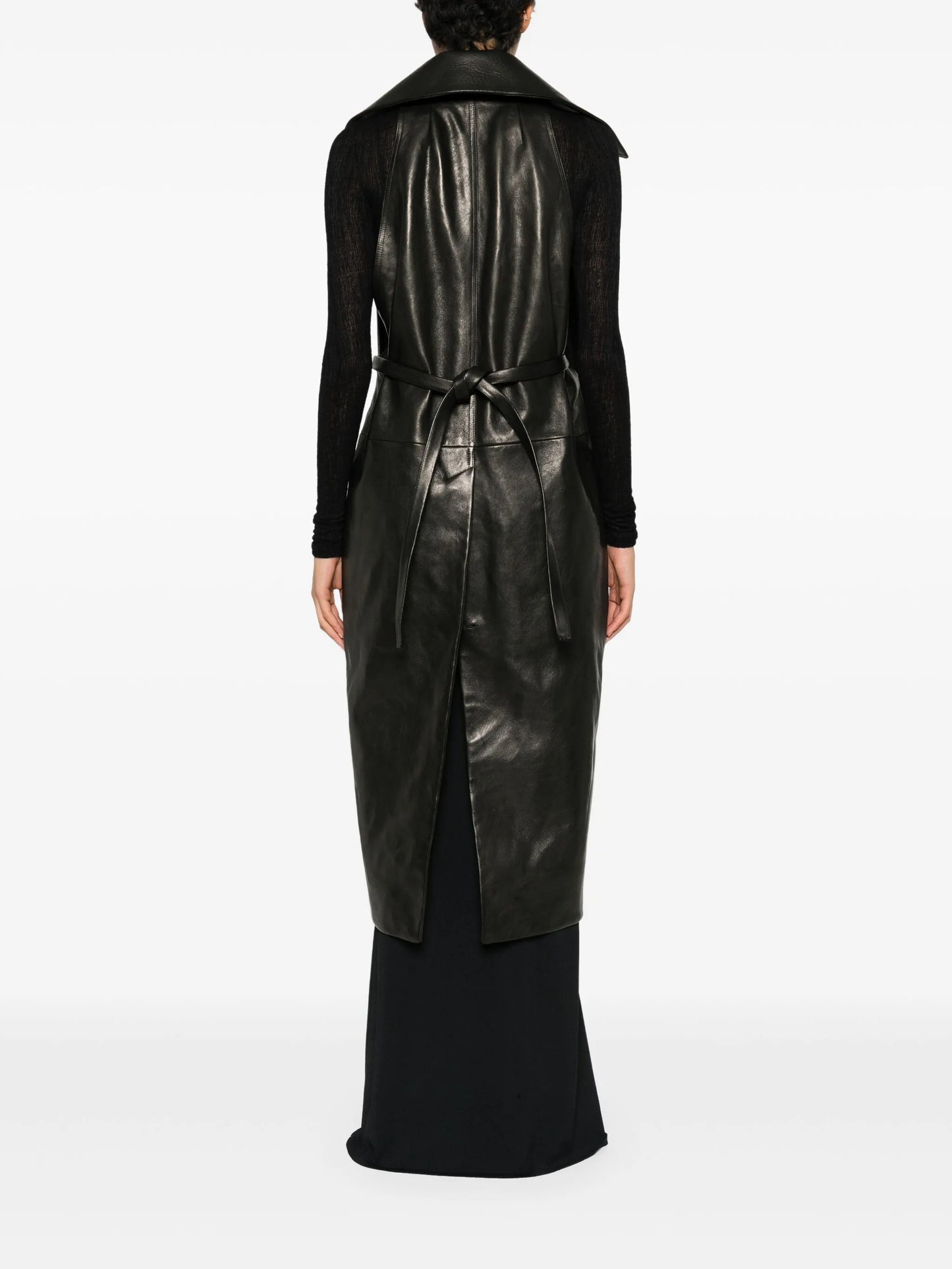 dracucollar leather coat