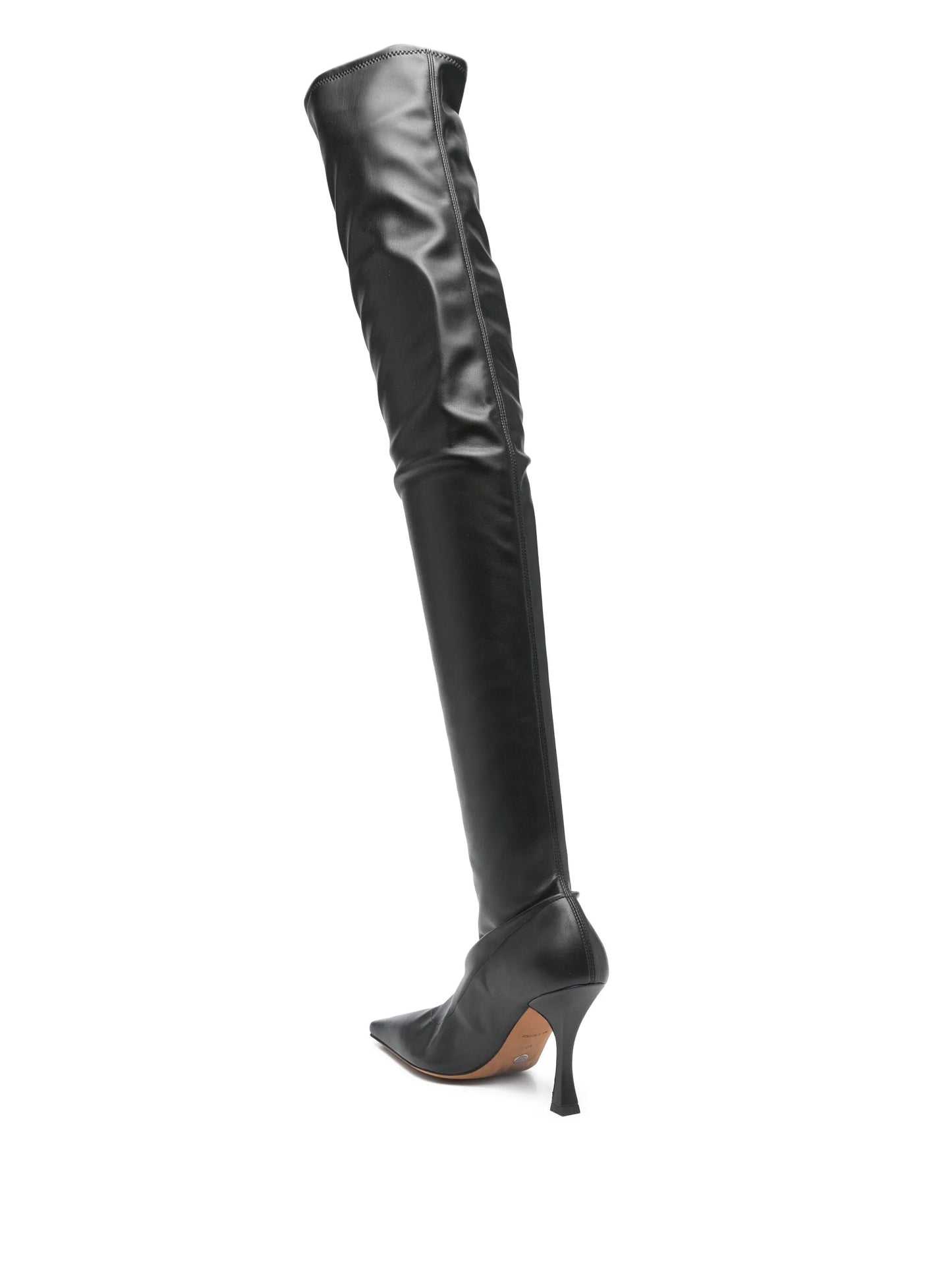 Trap knee-high boots