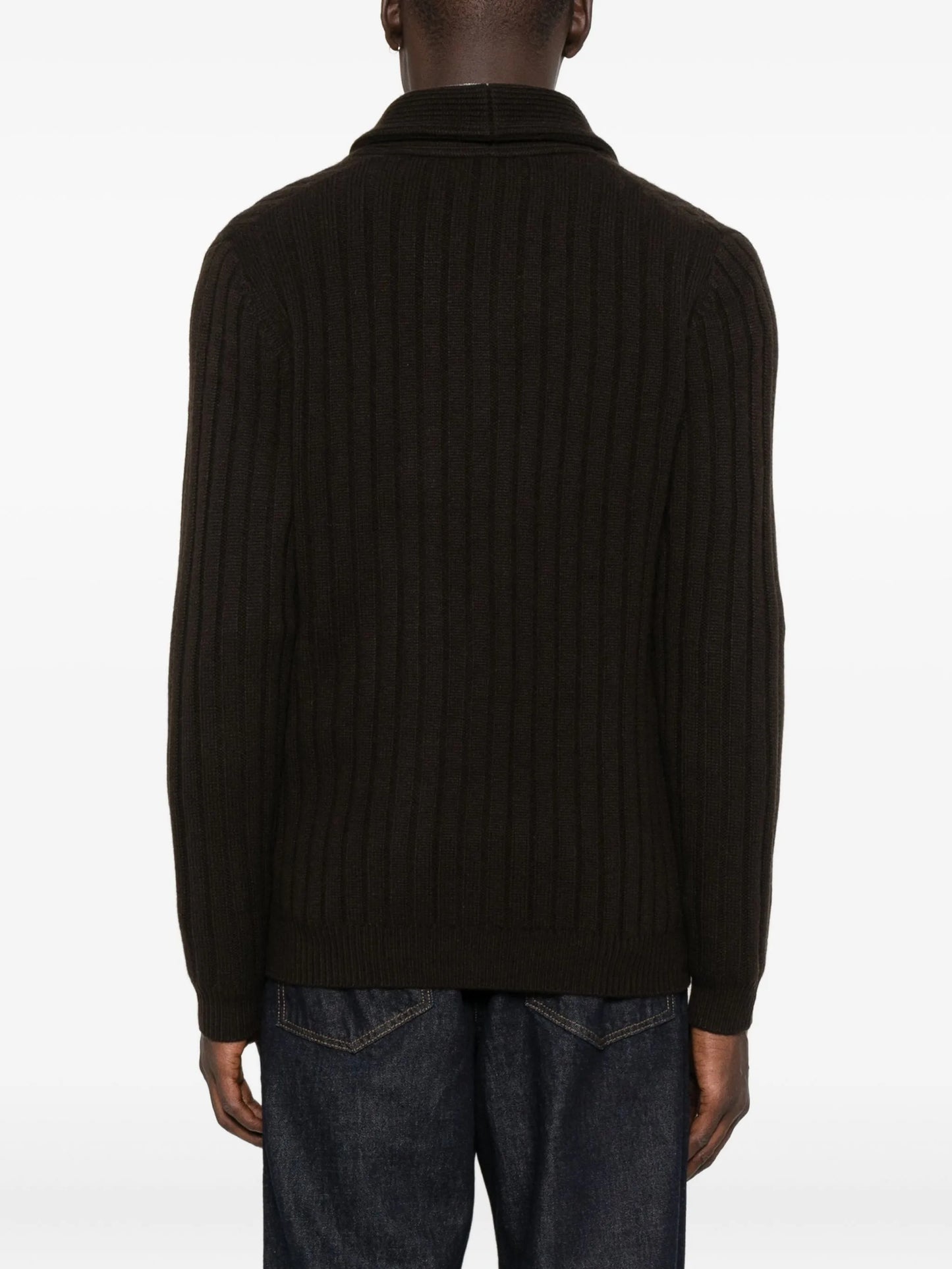 Mr Denver ribbed shawl-collar cardigan