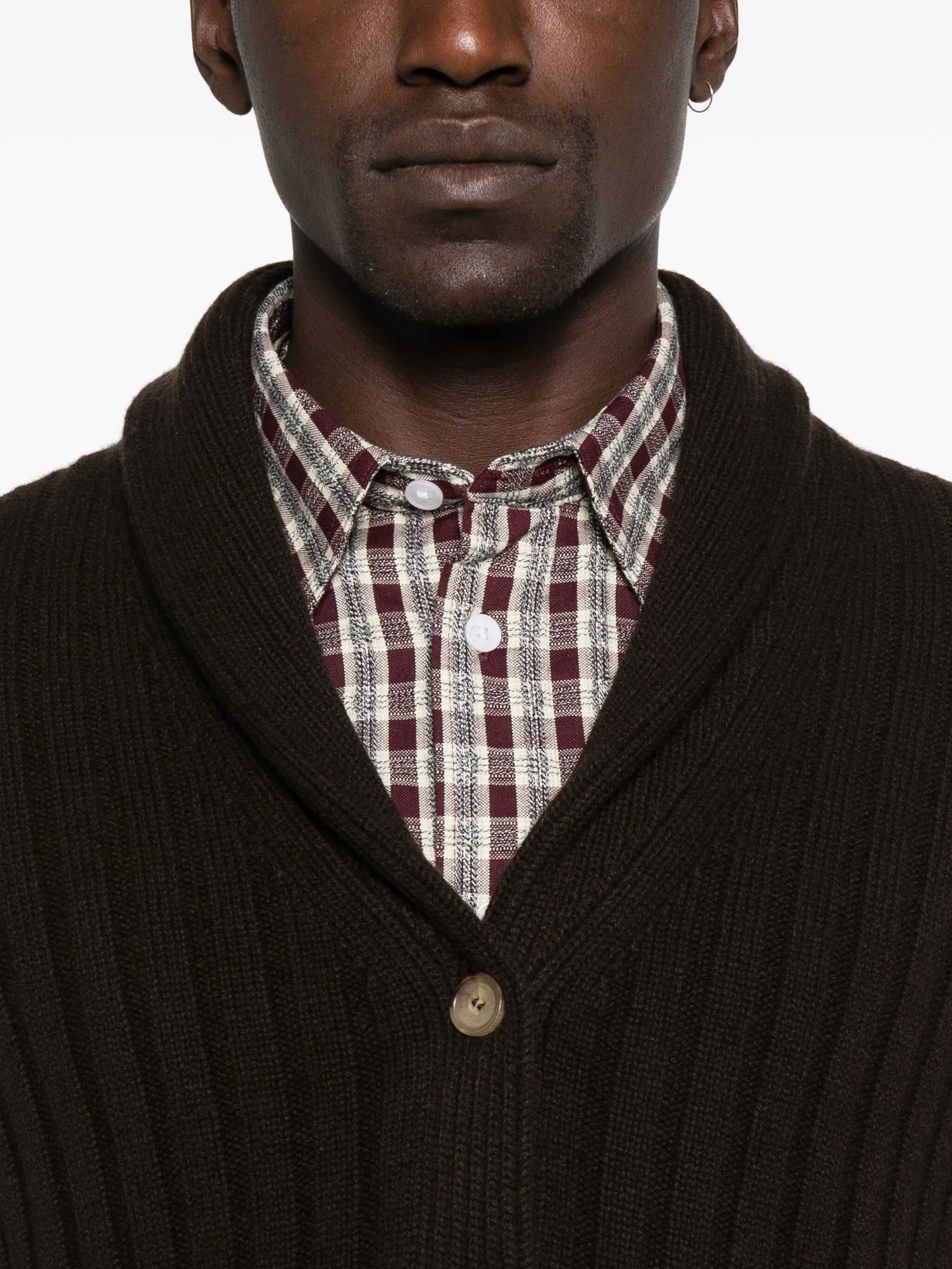 Mr Denver ribbed shawl-collar cardigan