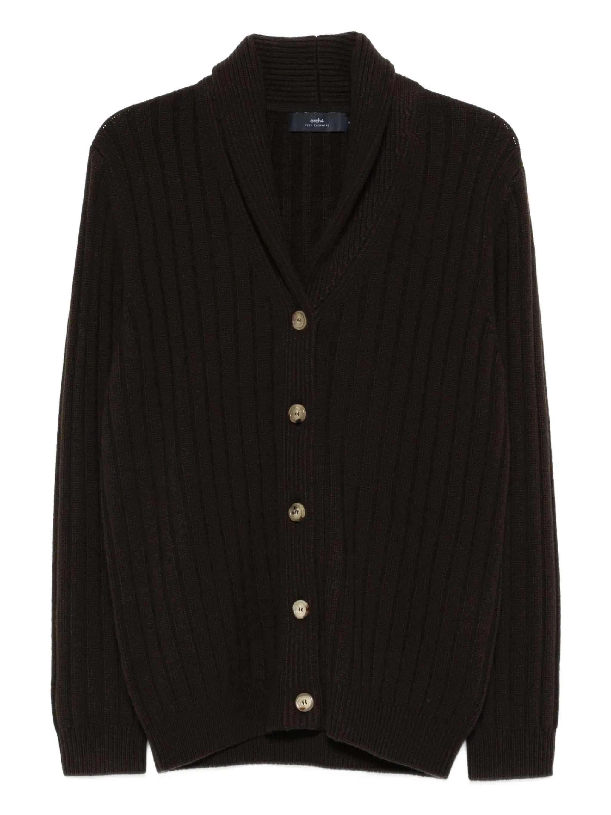 Mr Denver ribbed shawl-collar cardigan
