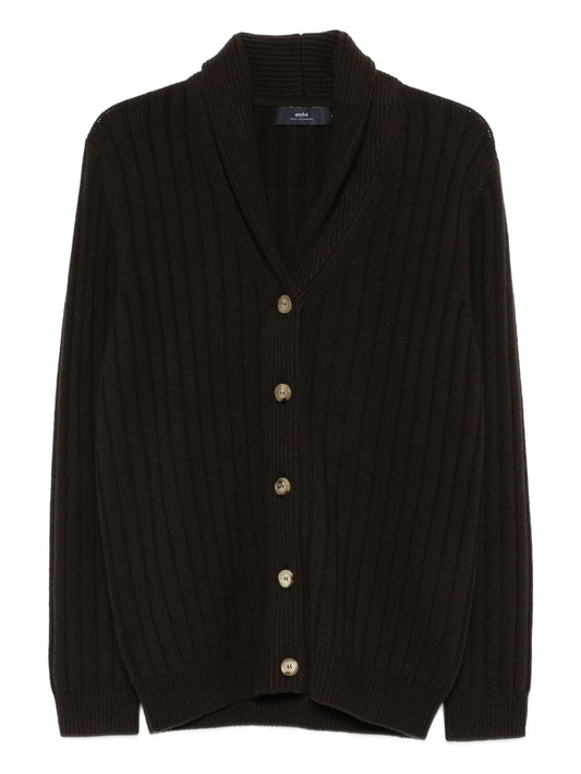 Mr Denver ribbed shawl-collar cardigan