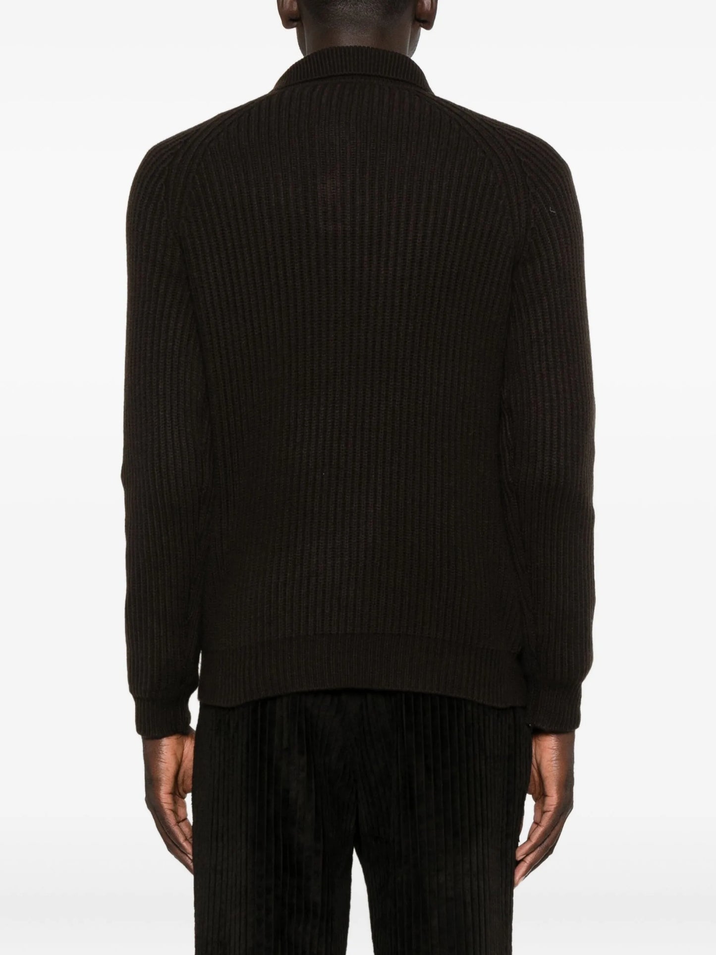 Mr. Darius ribbed-knit polo shirt