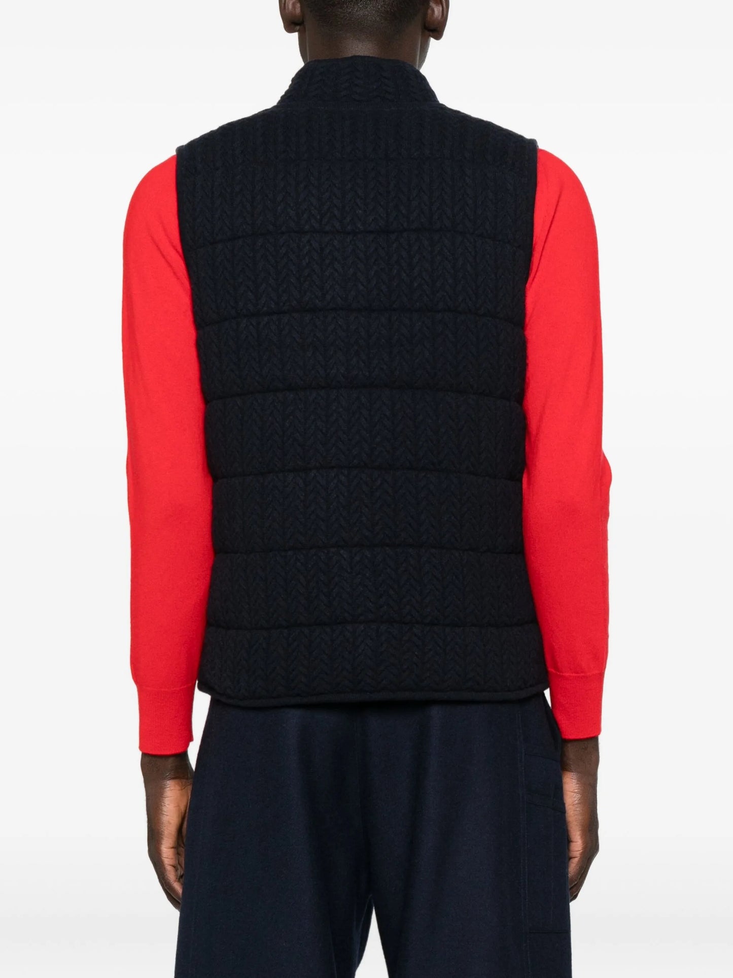 herringbone padded gilet