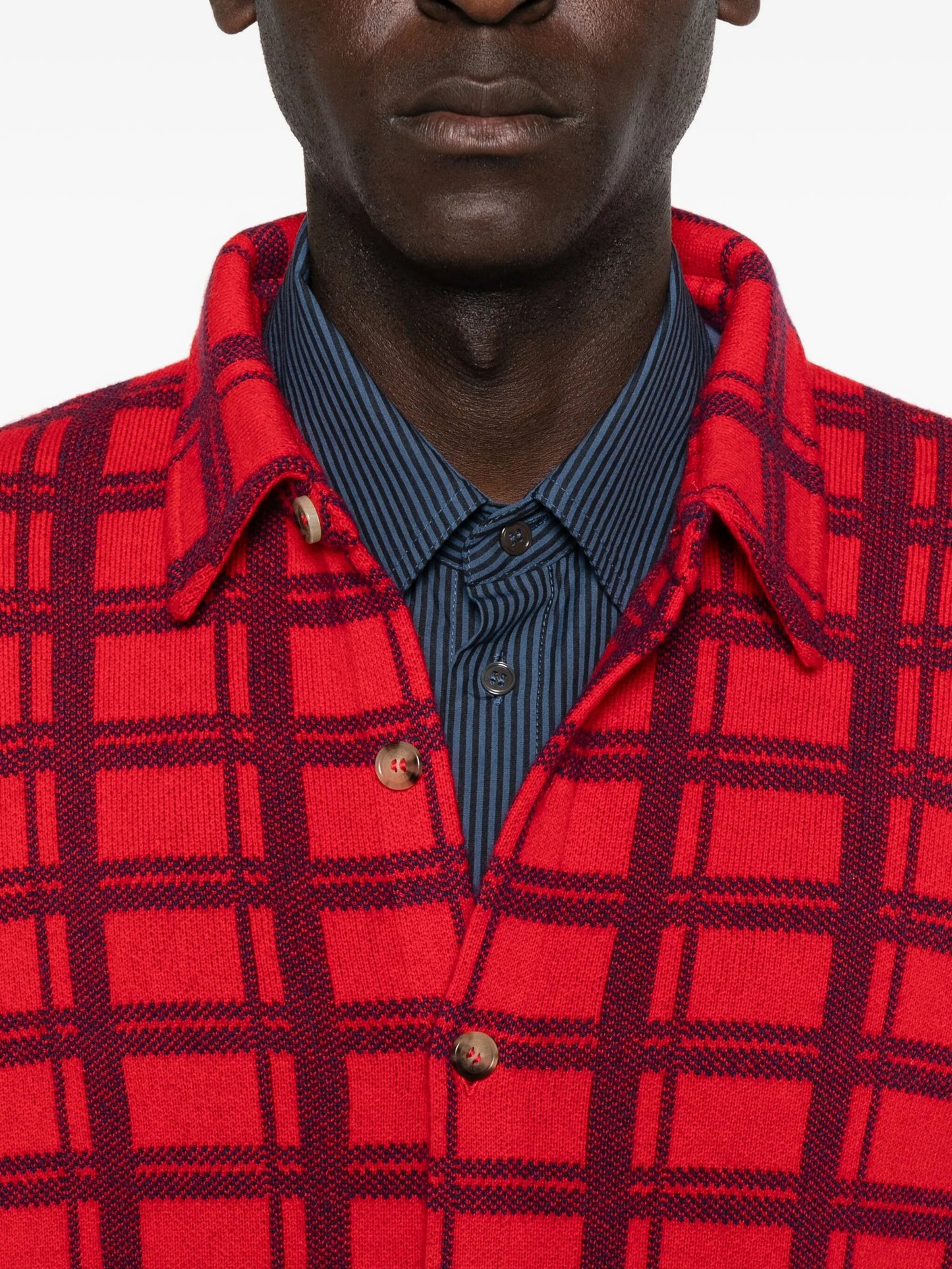 Mr. Young checked cashmere shirt