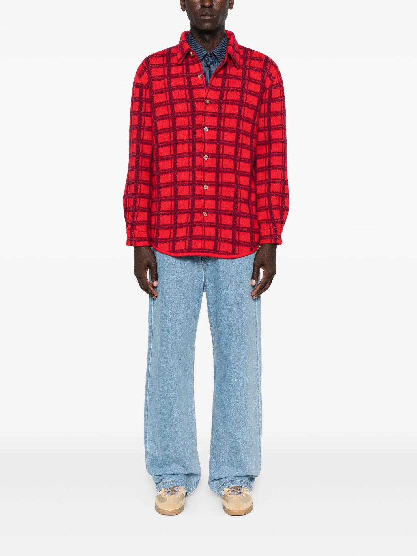 Mr. Young checked cashmere shirt