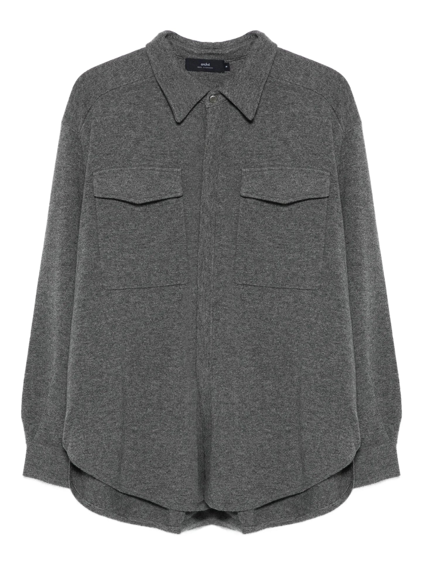 double-pocket cashmere shirt jacket