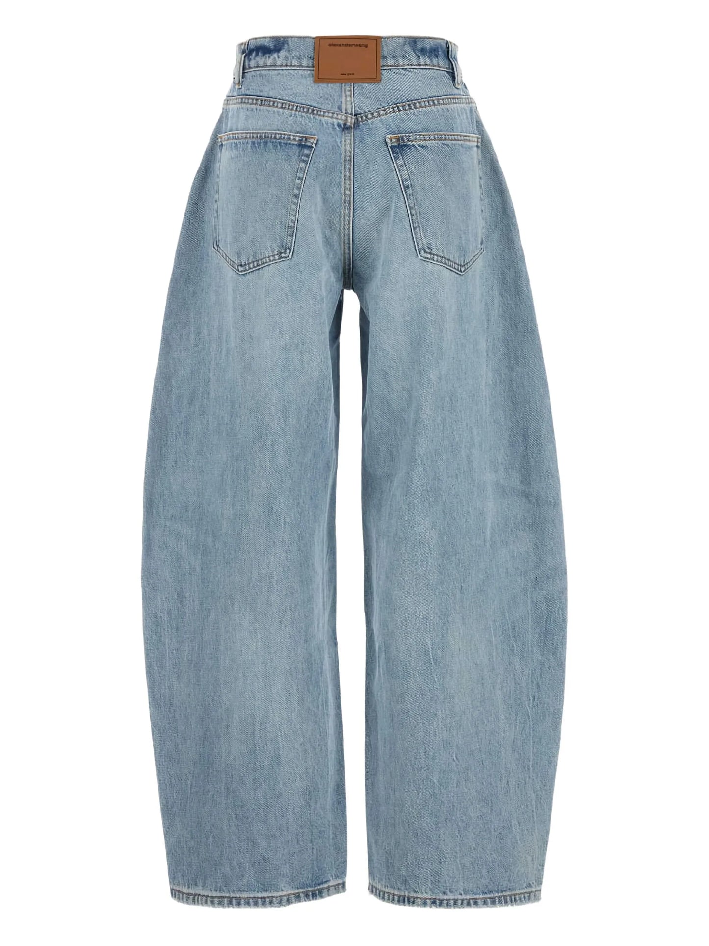 high-waisted jeans