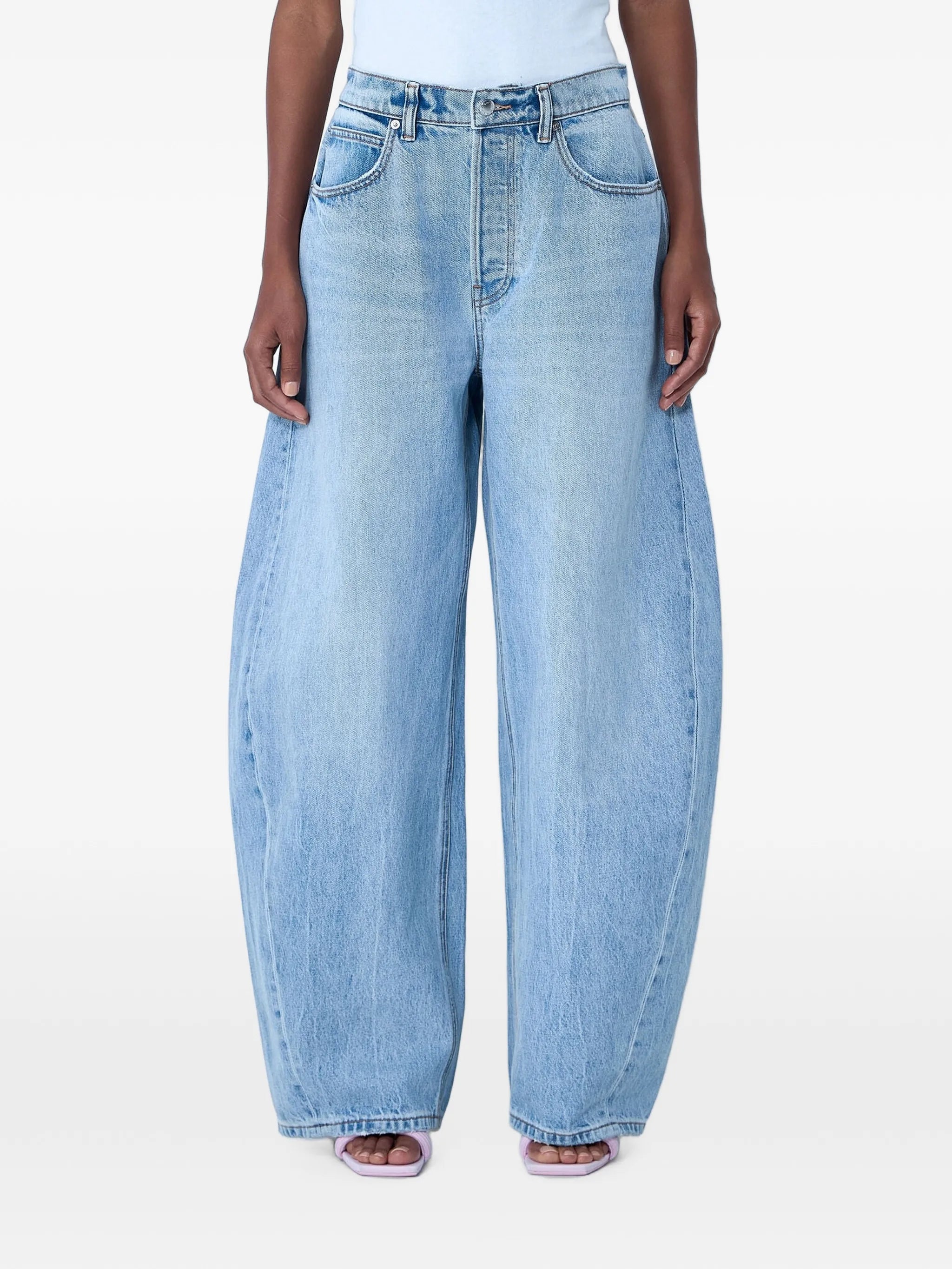 blow-up bleach blue mid-rise jeans