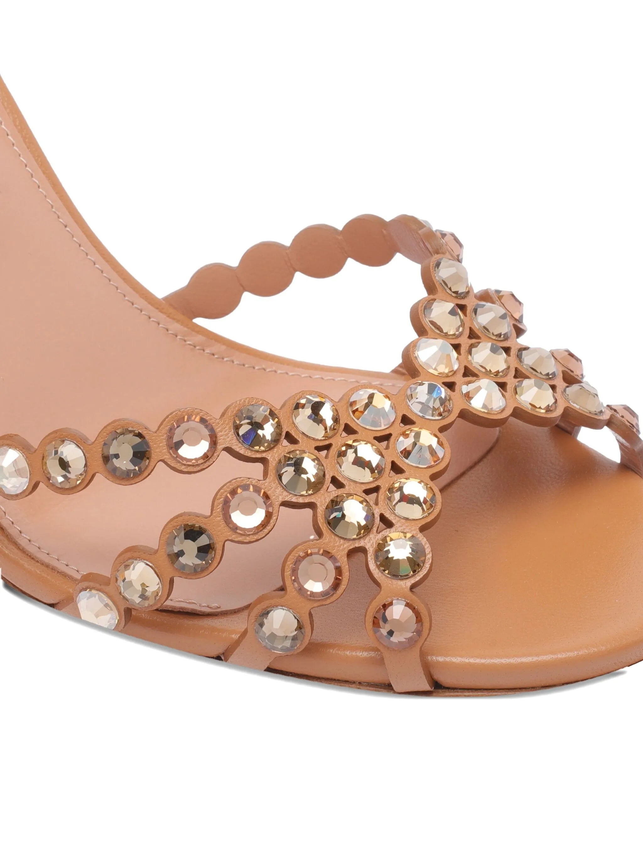 85mm leather heeled sandals