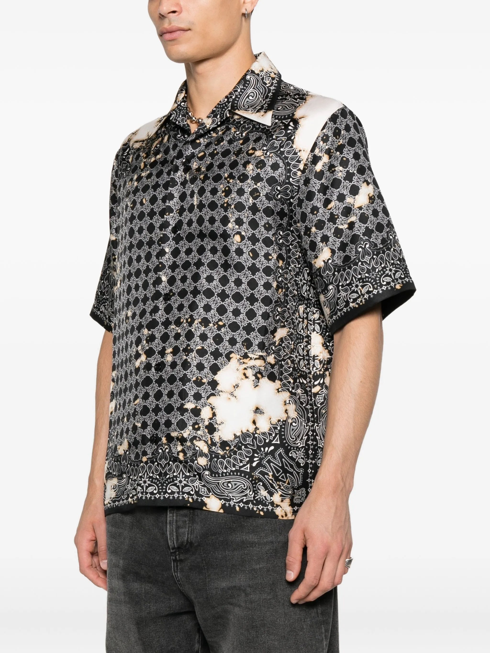 silk bandana-print shirt
