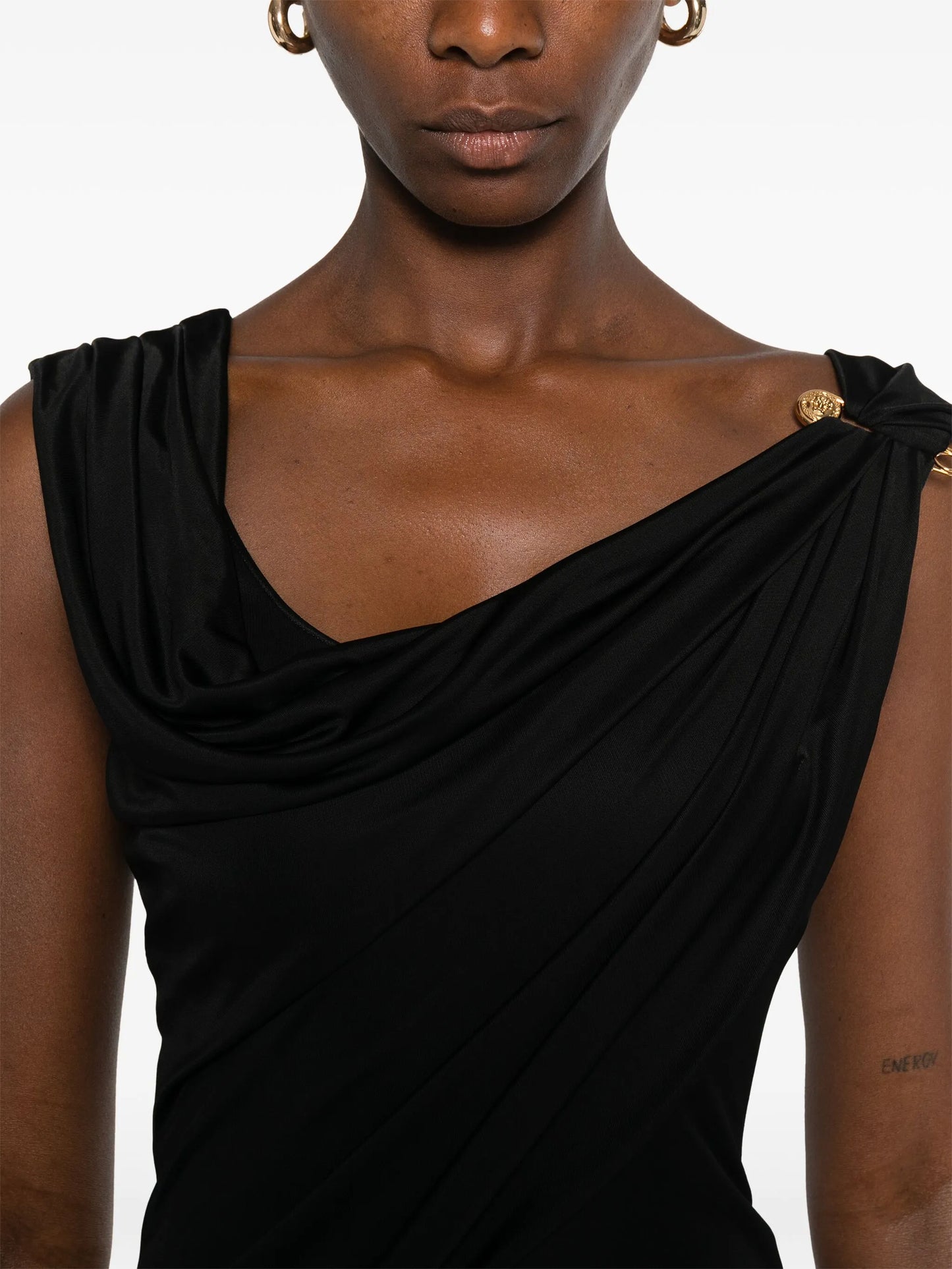 asymmetric neck dress