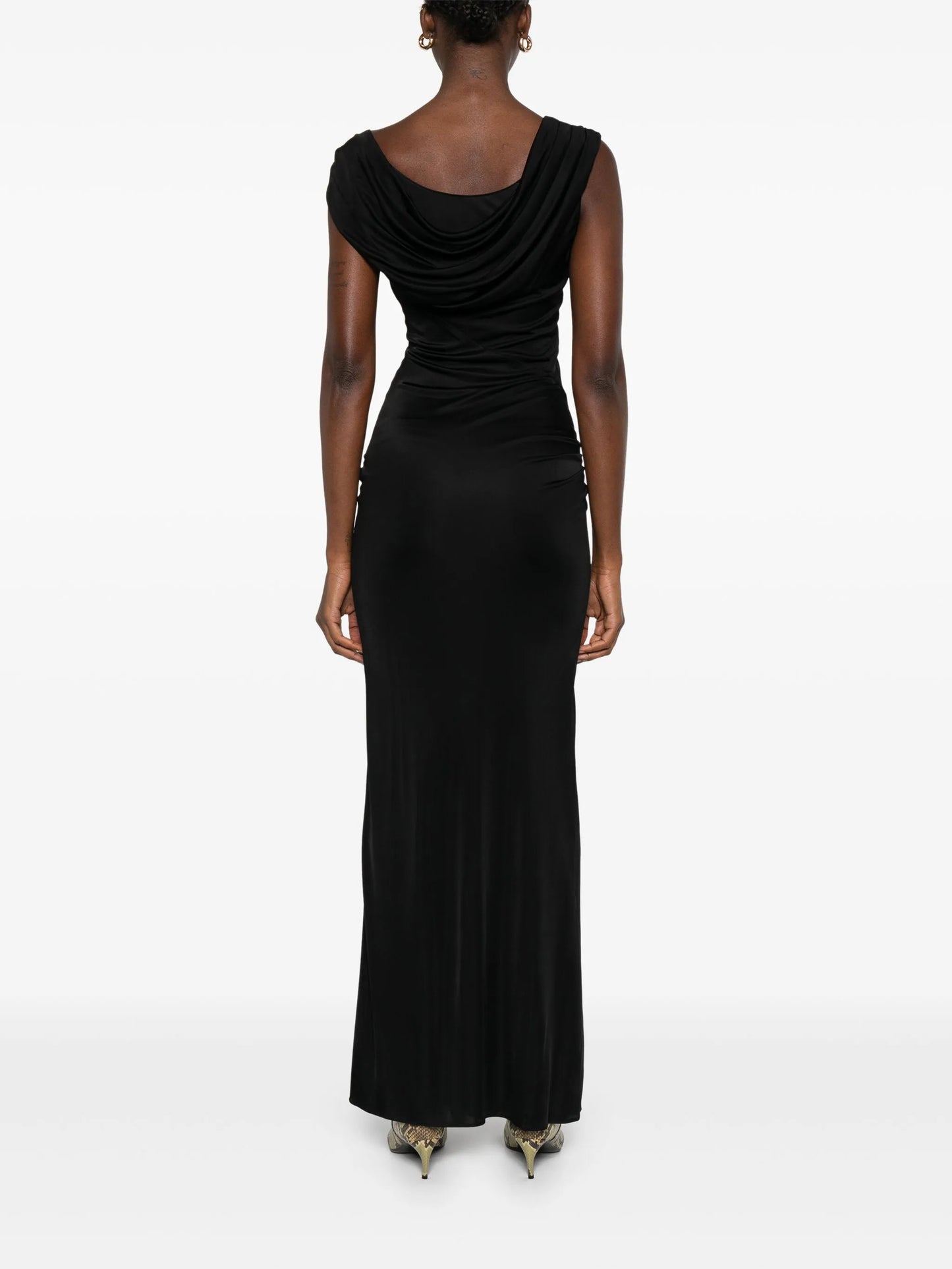 asymmetric neck dress