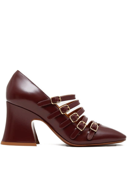 80mm Janis buckle-strap pumps