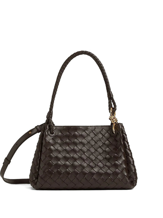 woven leather shoulder bag