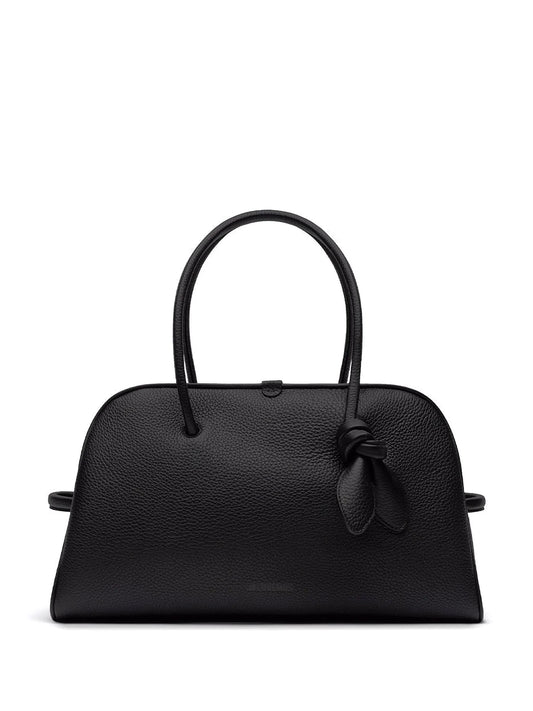 knot-detail leather shoulder bag