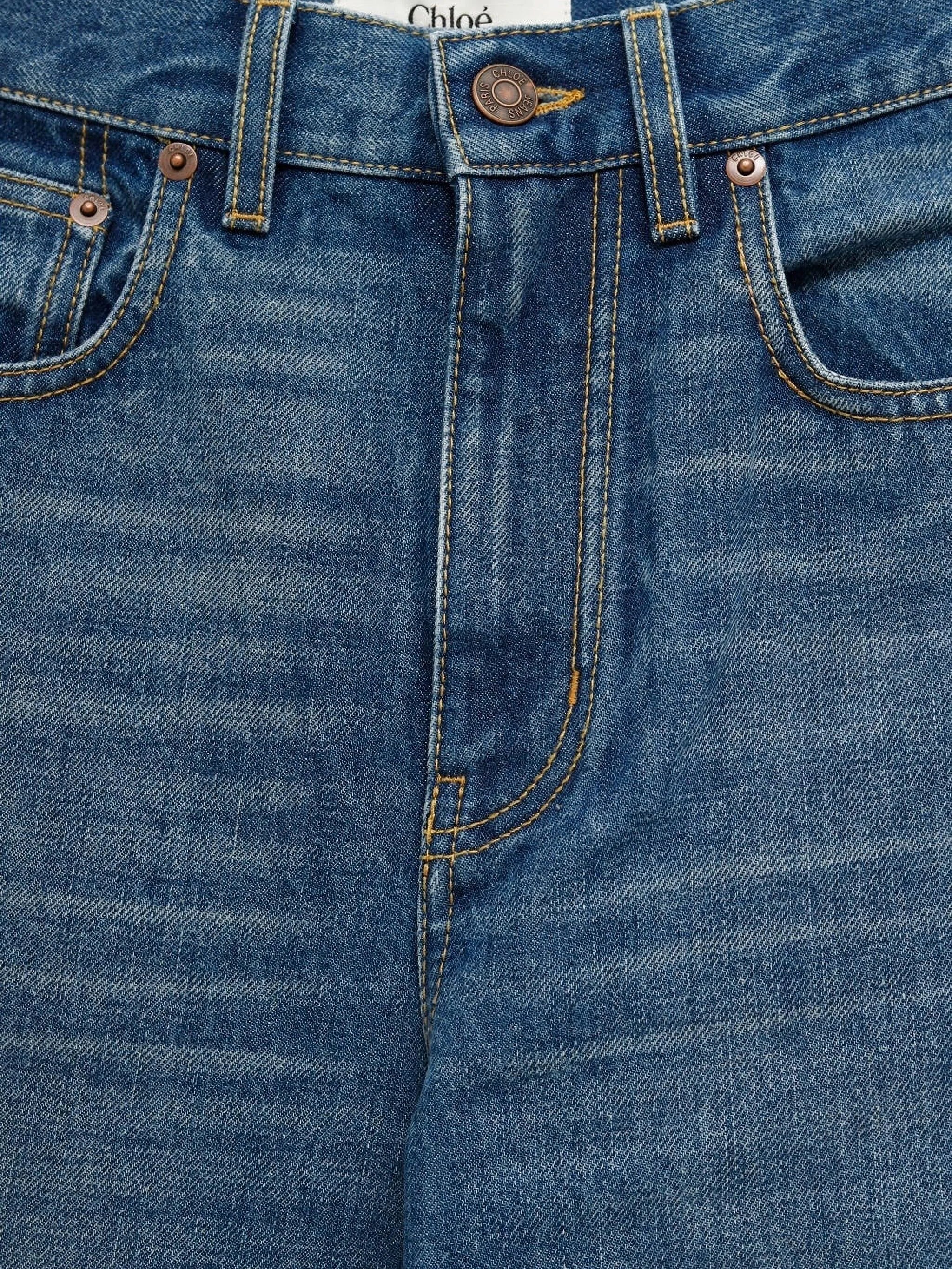 wide-leg denim jeans