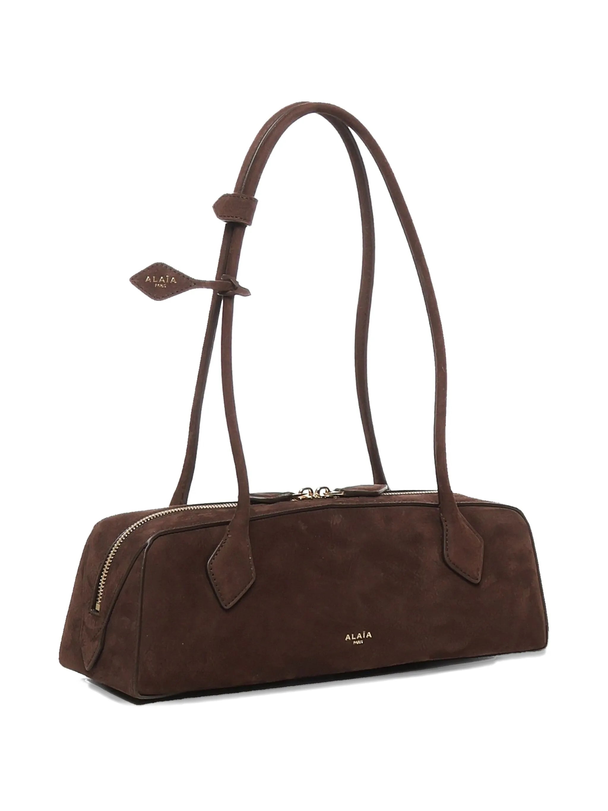 medium Le Teckel suede shoulder bag