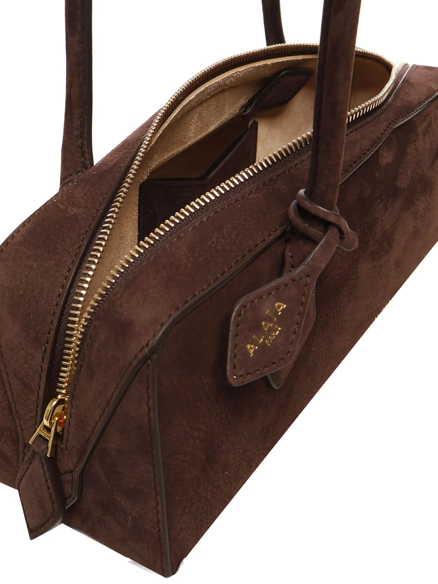 medium Le Teckel suede shoulder bag