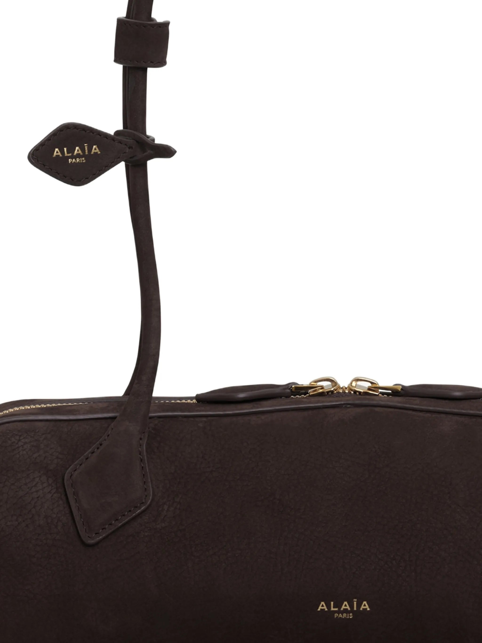 medium Le Teckel suede shoulder bag