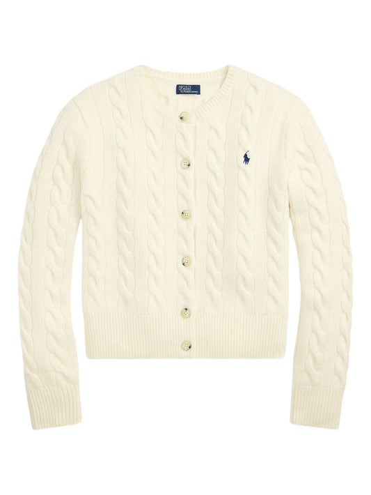 cable-knit cardigan