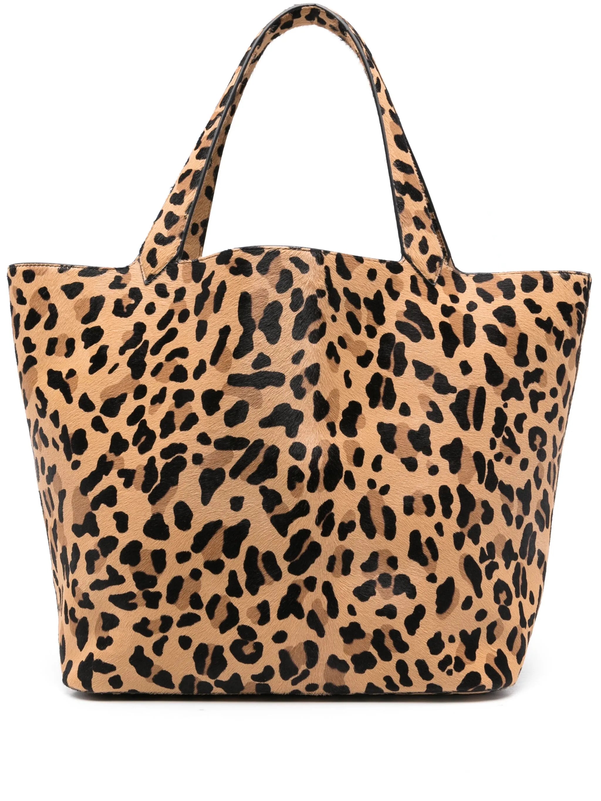 leopard-print tote bag