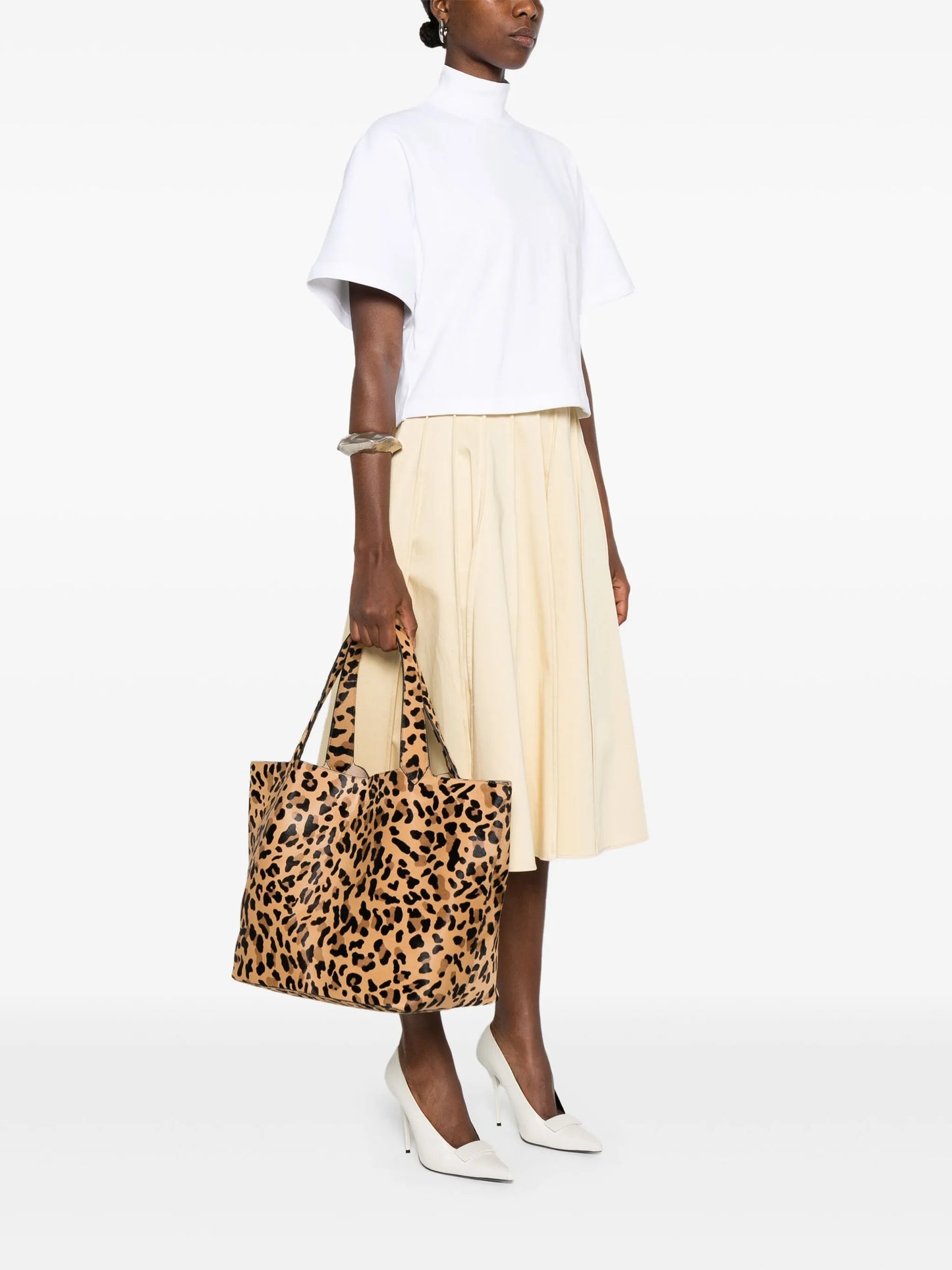 leopard-print tote bag