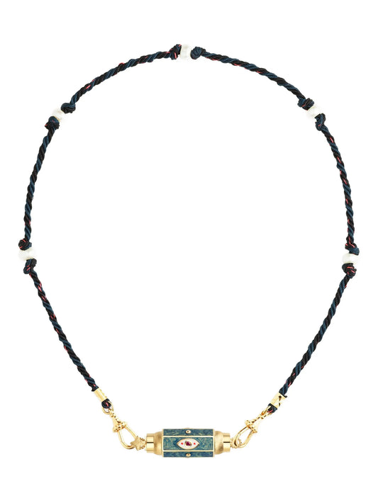beaded eye-charm necklace