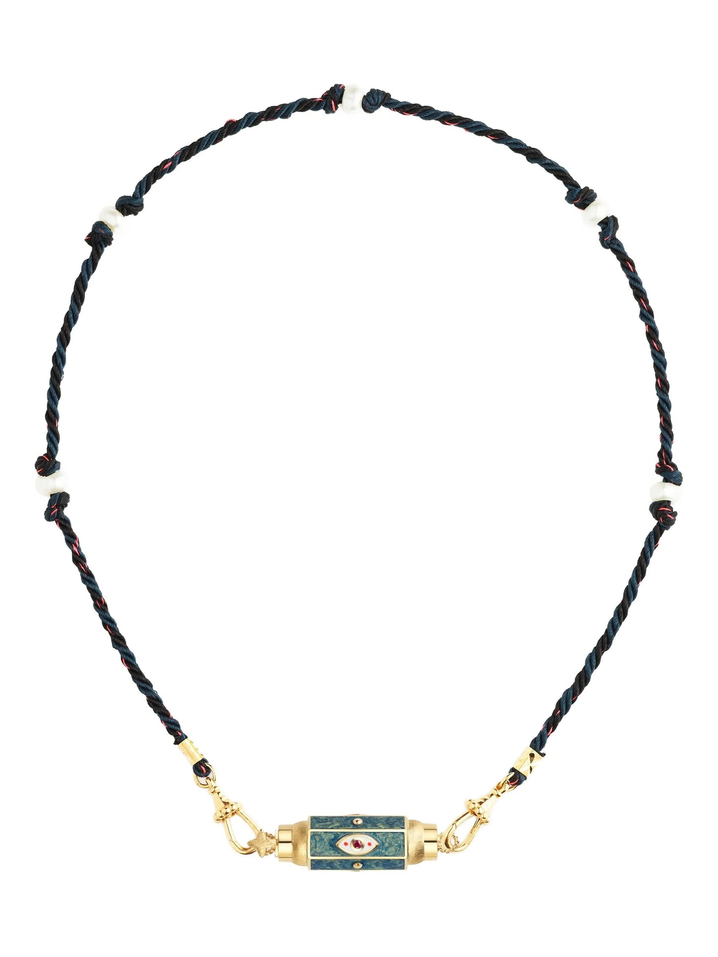 beaded eye-charm necklace