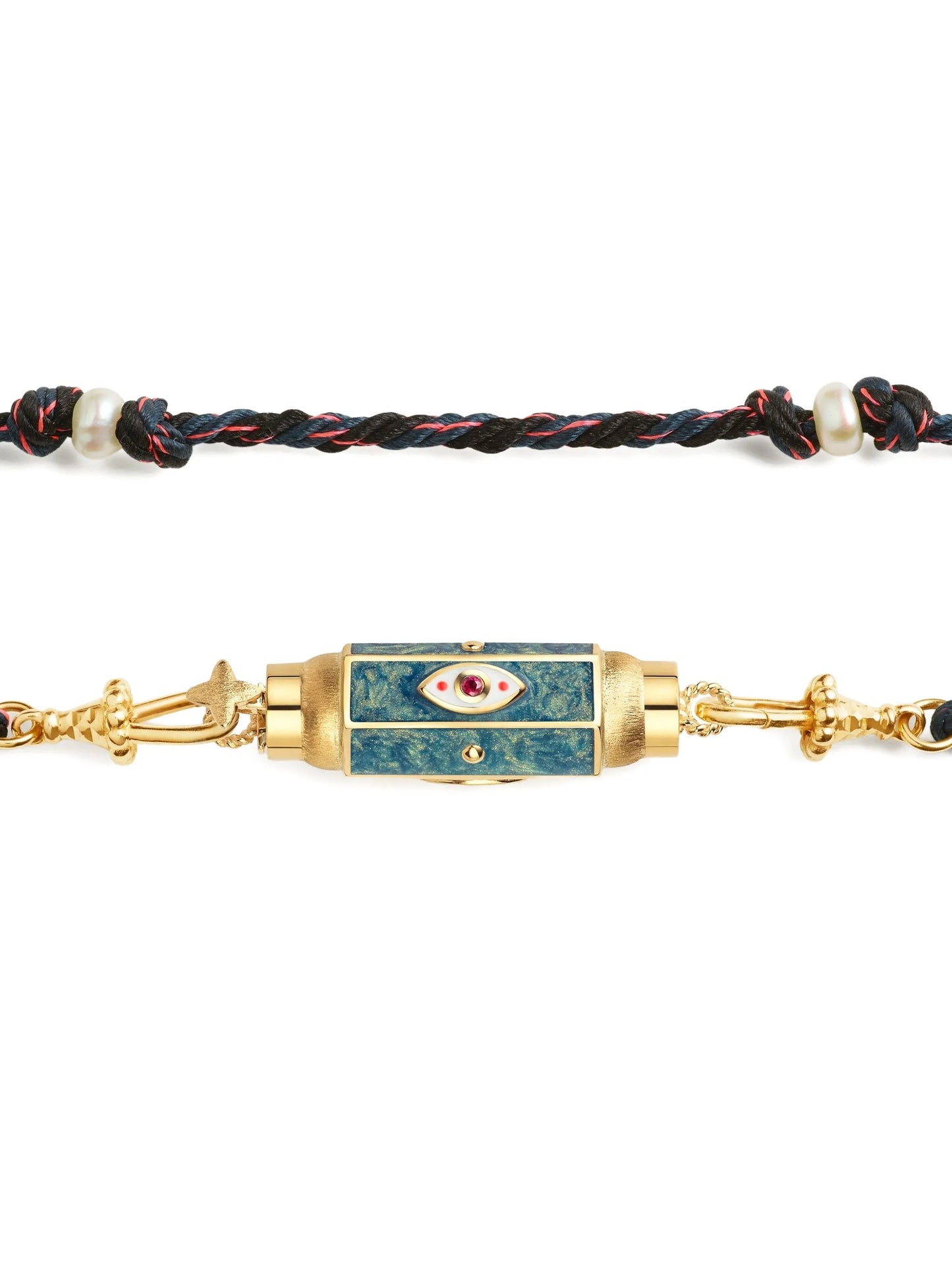 beaded eye-charm necklace