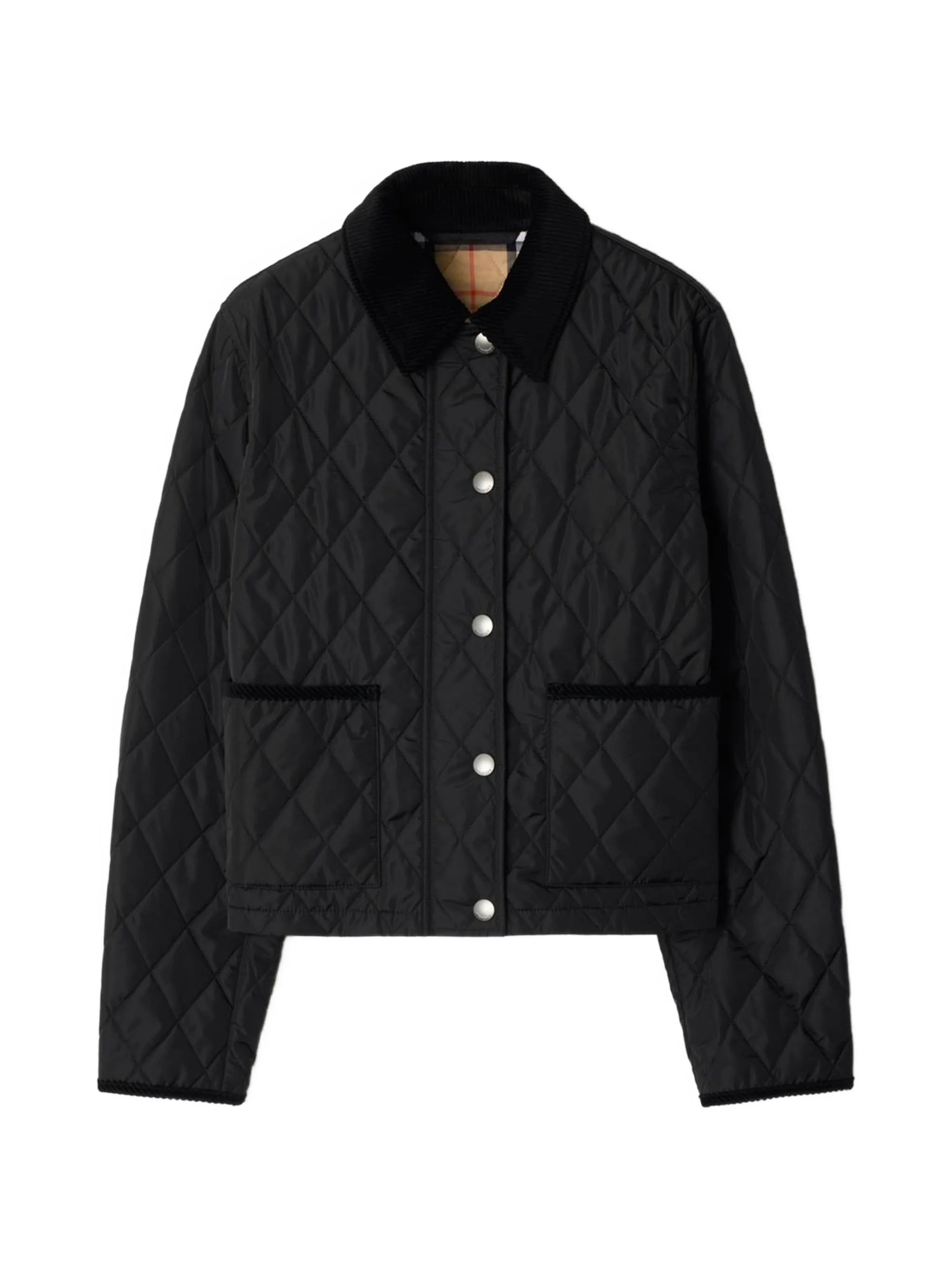 diamond-quilted jacket