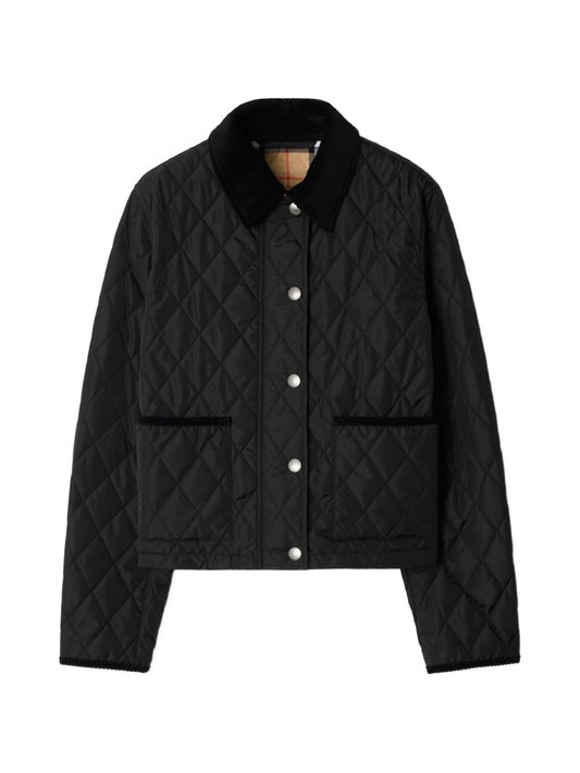 diamond-quilted jacket