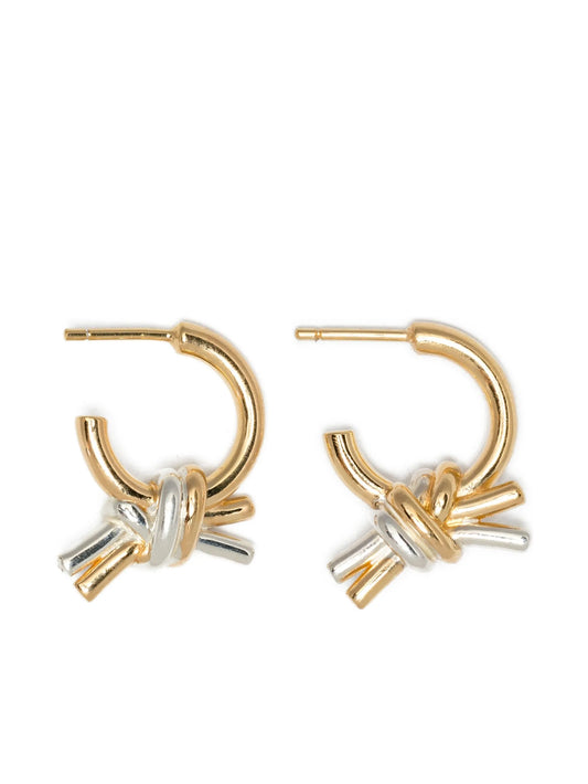 knot-design hoop earrings
