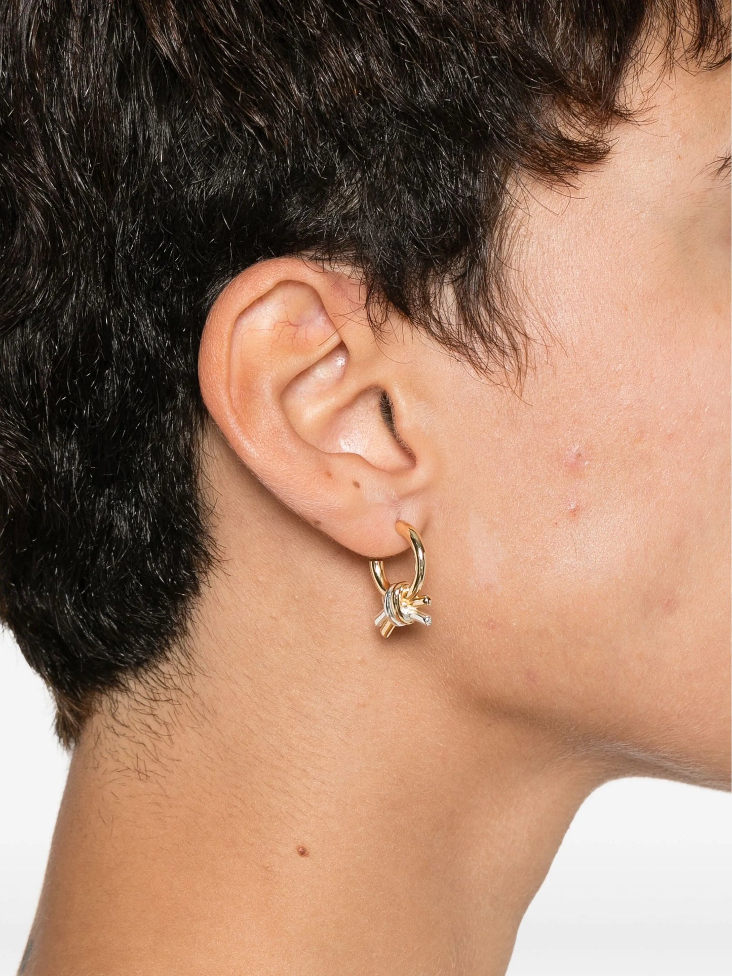 knot-design hoop earrings